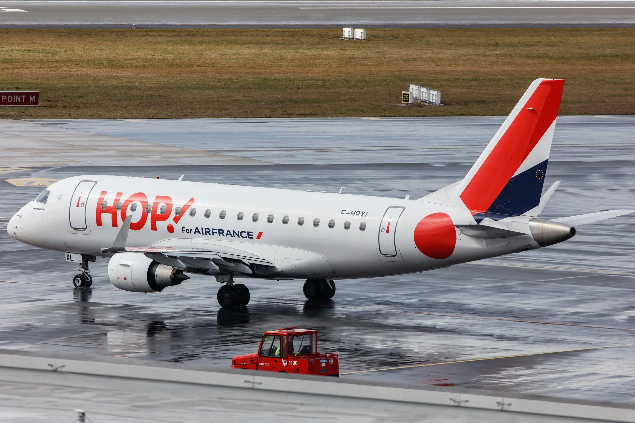 Hamburg Airport: Air France (AF / AFR) | Operator: Air France Hop |  Embraer E170LR E170 | F-HBXL | MSN 17000009