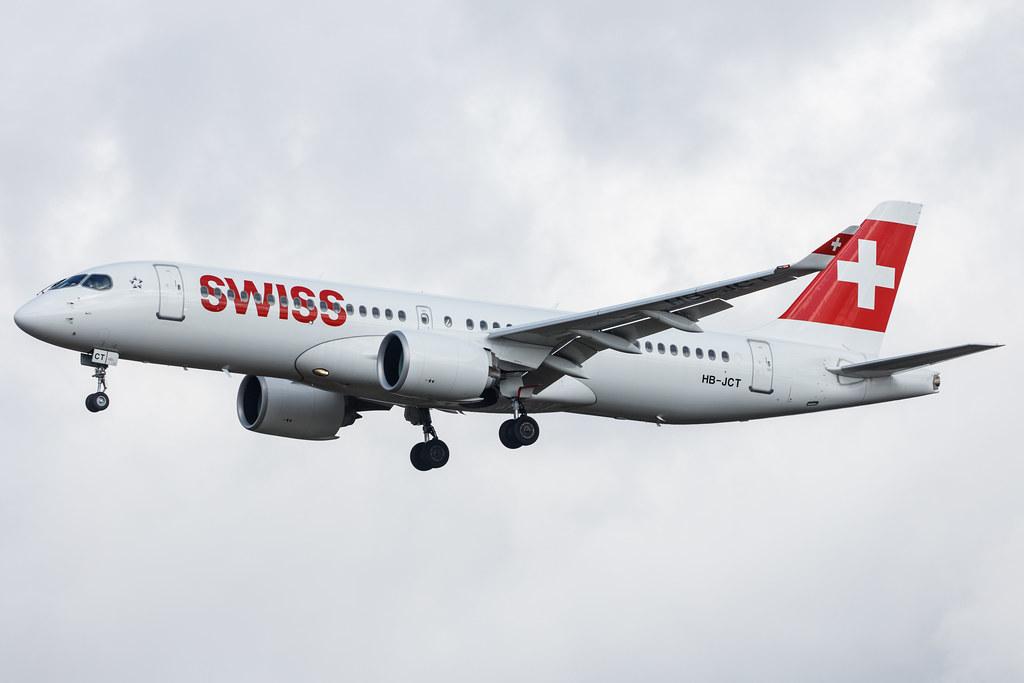 Hamburg Airport: Swiss (LX / SWR) |  Airbus A220-300 BCS3 | HB-JCT | MSN 55046