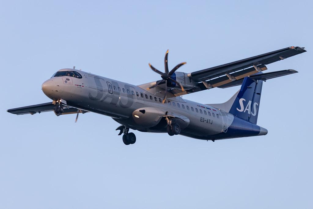 Hamburg Airport: SAS (SK / SAS) | Operator: Xfly |  ATR 72-600 AT76 | ES-ATJ | MSN 1056