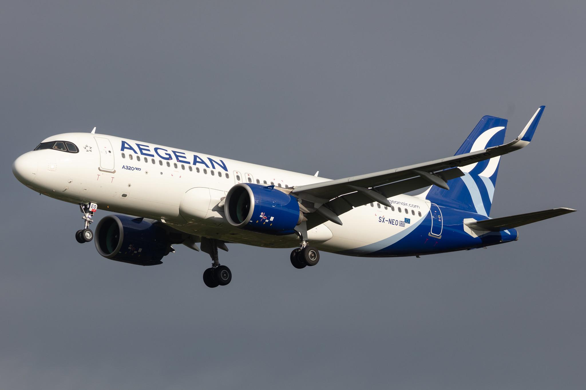 Hamburg Airport: Aegean Airlines (A3 / AEE) |  Airbus A320-271N A20N | SX-NEO | MSN 9400
