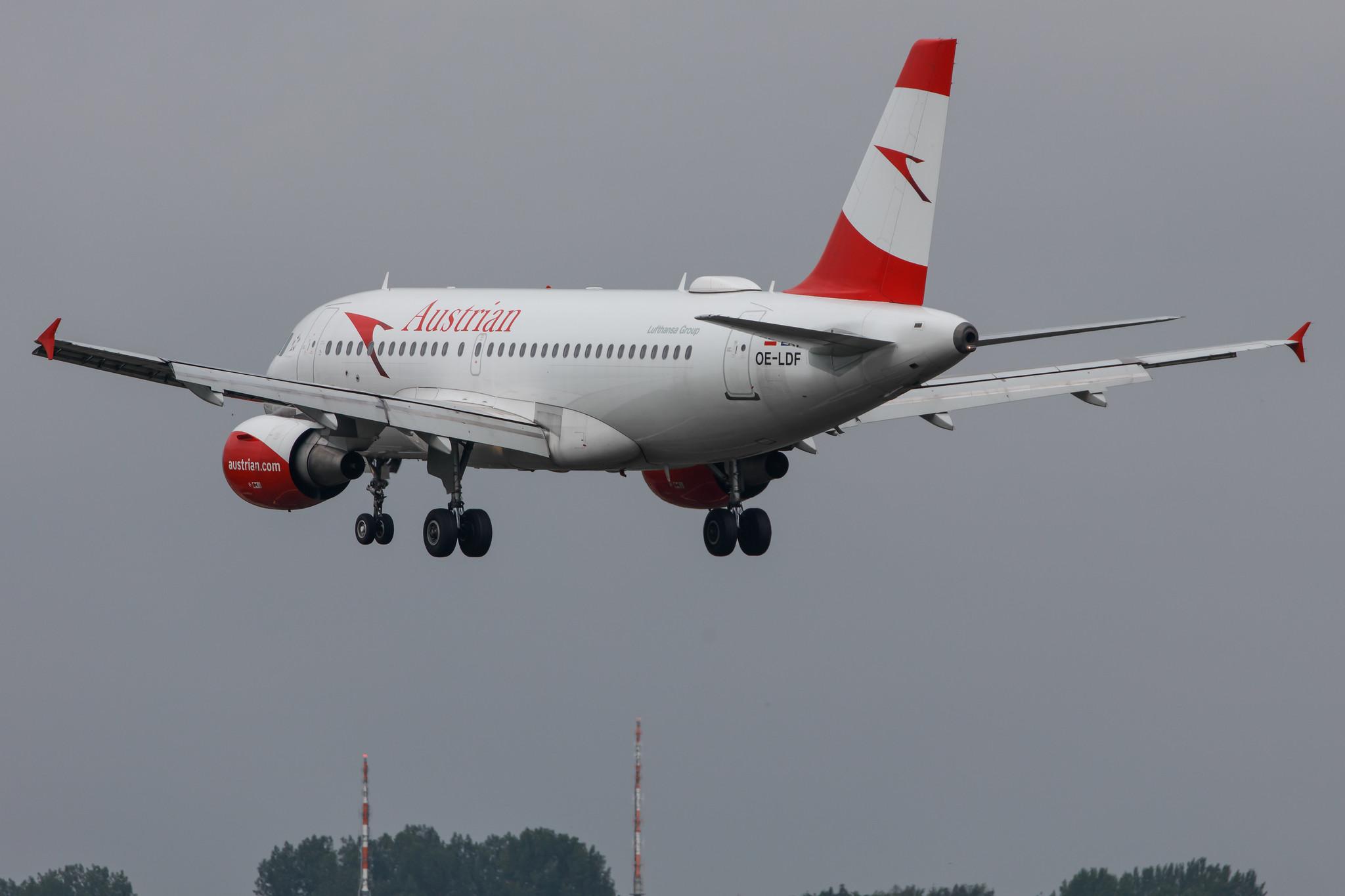 Hamburg Airport: Austrian Airlines (OS / AUA) |  Airbus A319-112 A319 | OE-LDF | MSN 2547