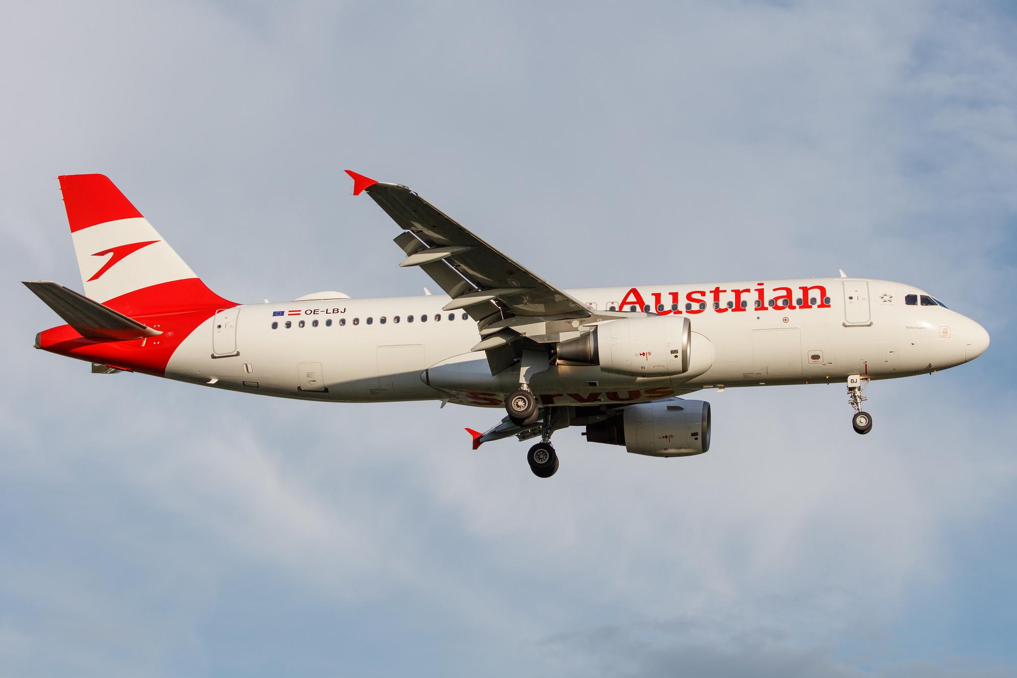 Hamburg Airport: Austrian Airlines (OS / AUA) |  Airbus A320-214 A320 | OE-LBJ | MSN 1553