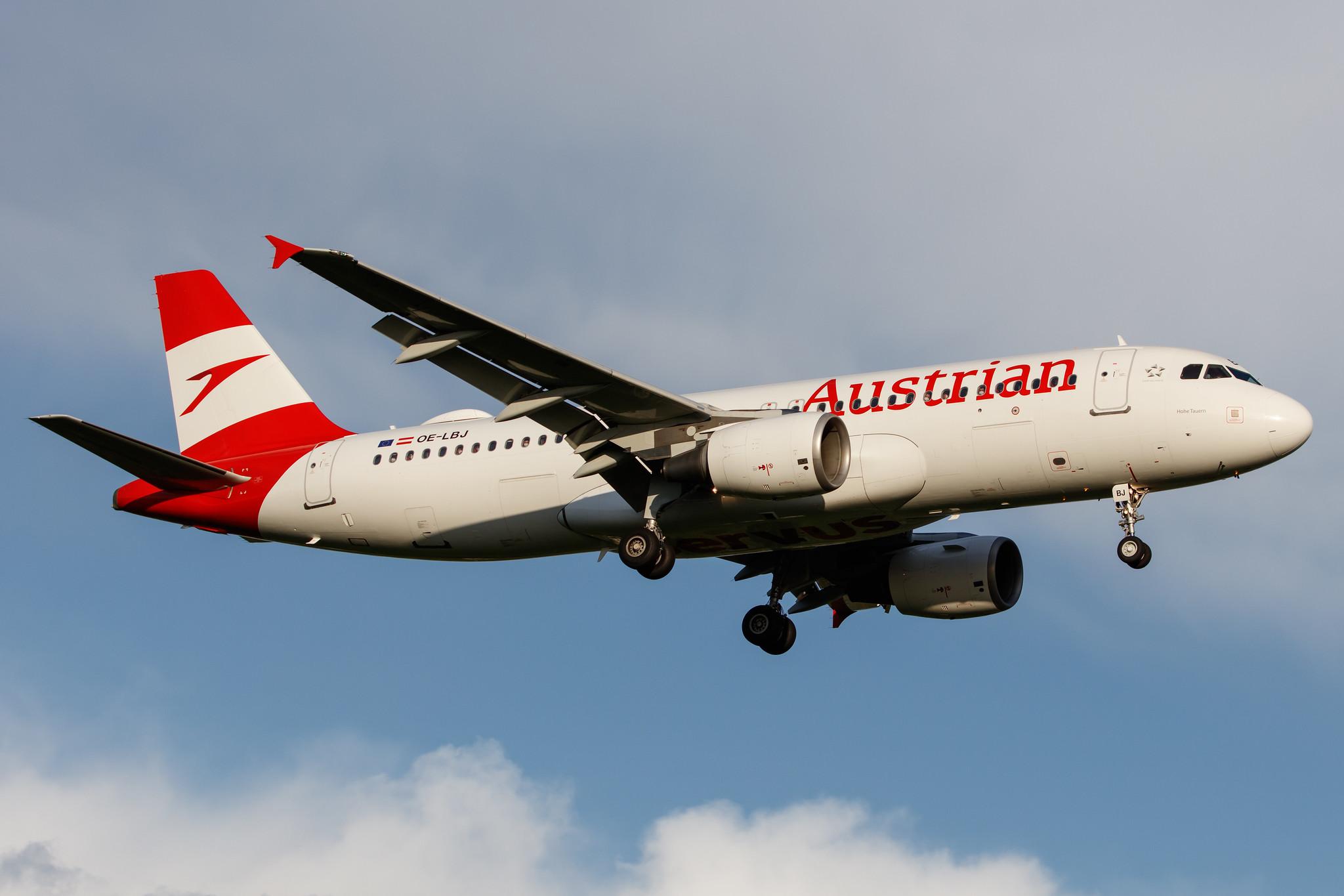 Hamburg Airport: Austrian Airlines (OS / AUA) |  Airbus A320-214 A320 | OE-LBJ | MSN 1553