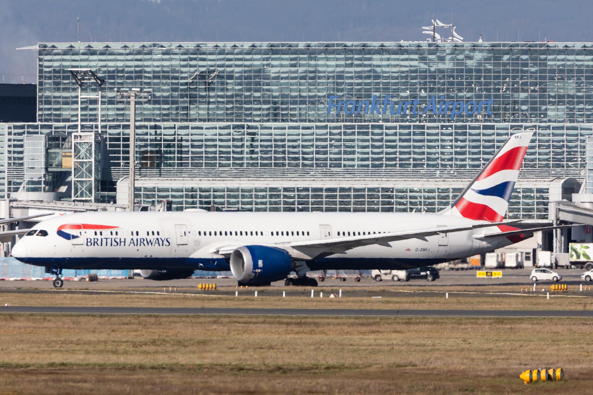 Frankfurt Airport: British Airways (BA / BAW) |  Boeing 787-9 Dreamliner B789 | G-ZBKJ | MSN 38626