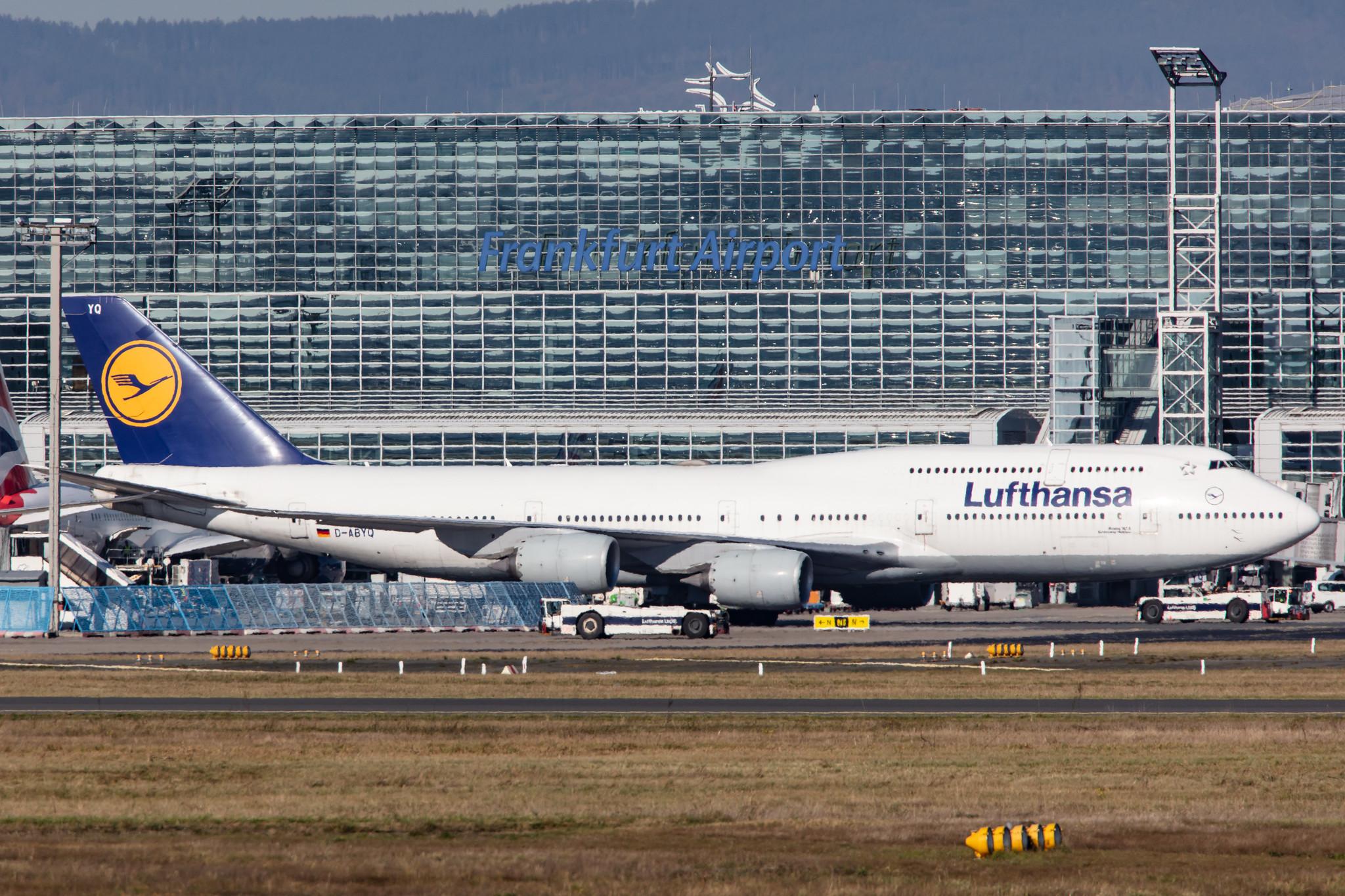 Frankfurt Airport: Lufthansa (LH / DLH) |  Boeing 747-830 B748 | D-ABYQ | MSN 37840