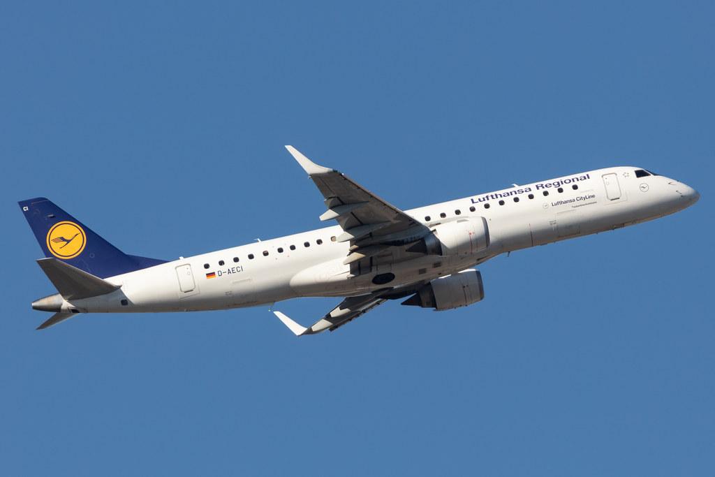 Frankfurt Airport: Lufthansa (LH / DLH) | Operator: Lufthansa CityLine |  Embraer E190LR E190 | D-AECI | MSN 19000381