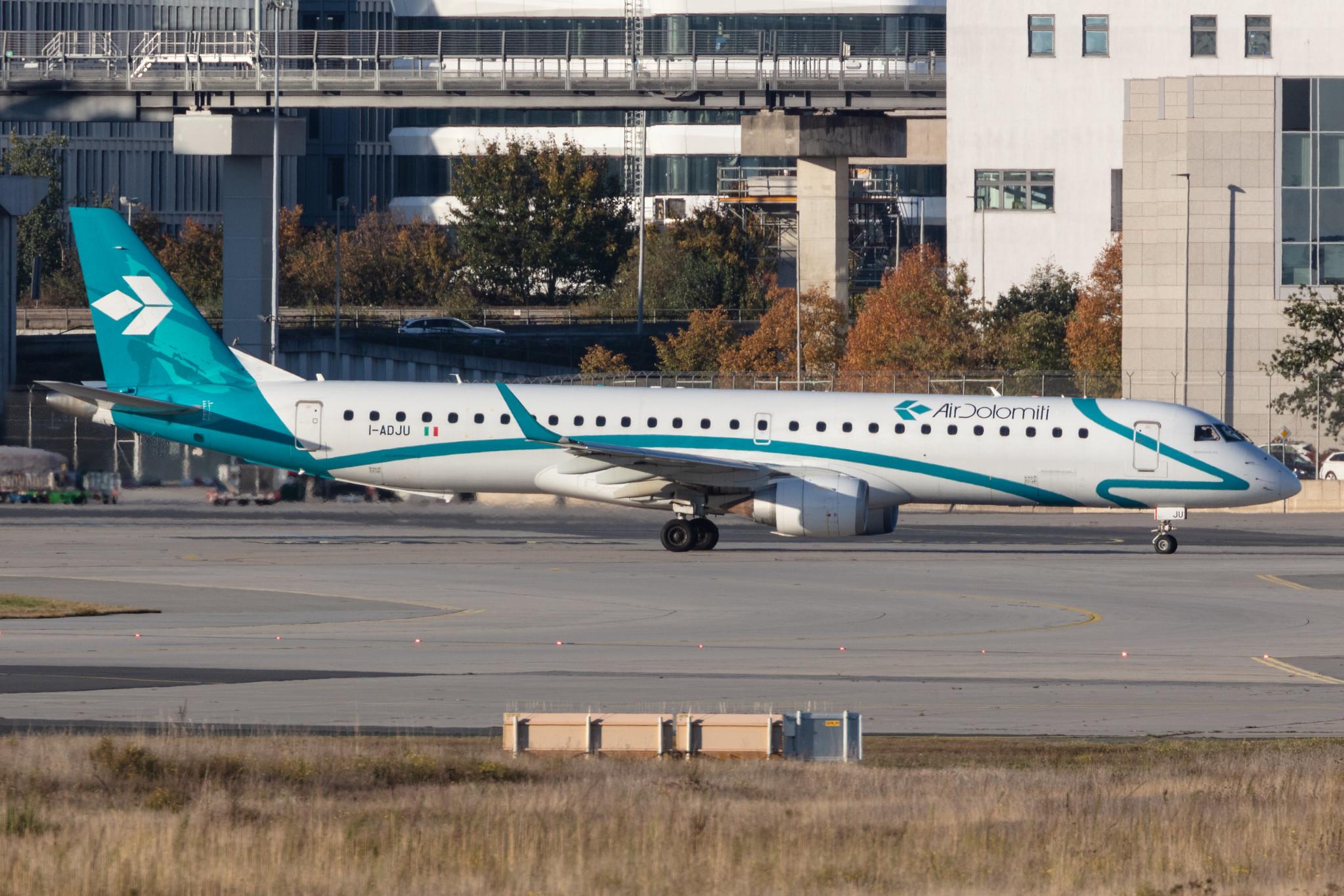Frankfurt Airport: Air Dolomiti (EN / DLA) |  Embraer E195LR E195 | I-ADJU | MSN 19000290