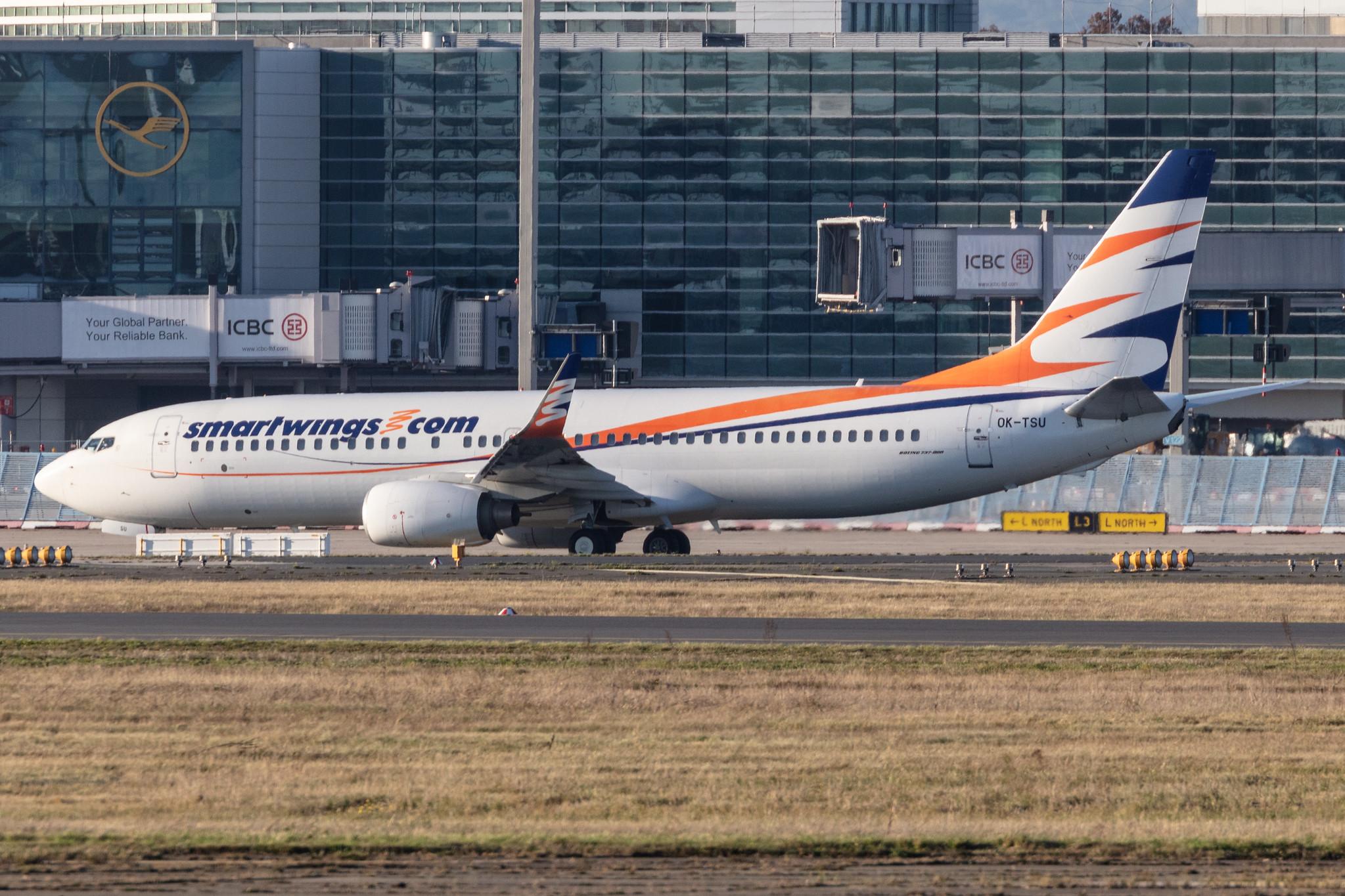 Frankfurt Airport: Smartwings (QS / TVS) |  Boeing 737-8FZ B738 | OK-TSU | MSN 31717