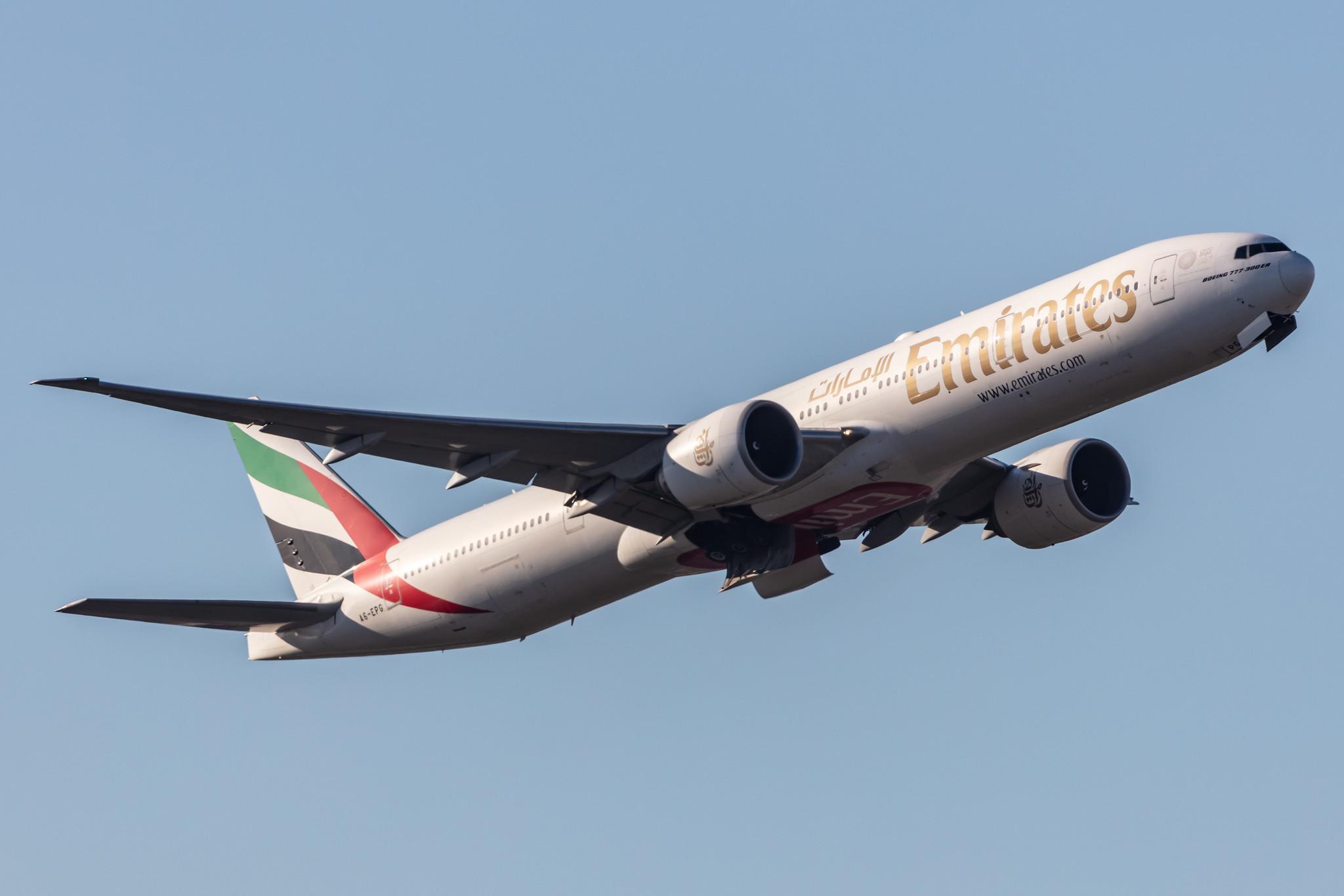 Frankfurt Airport: Emirates (EK / UAE) |  Boeing 777-31H(ER) B77W | A6-EPG | MSN 42326