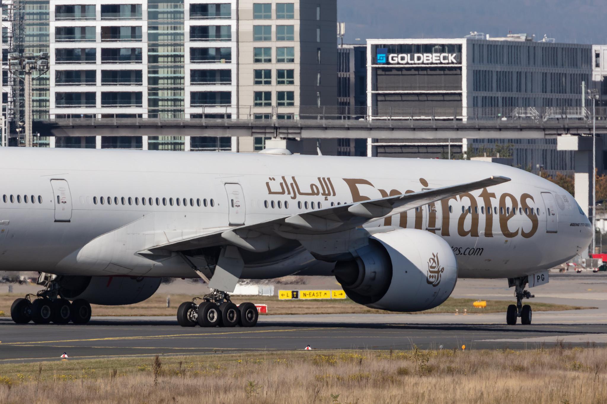 Frankfurt Airport: Emirates (EK / UAE) |  Boeing 777-31H(ER) B77W | A6-EPG | MSN 42326