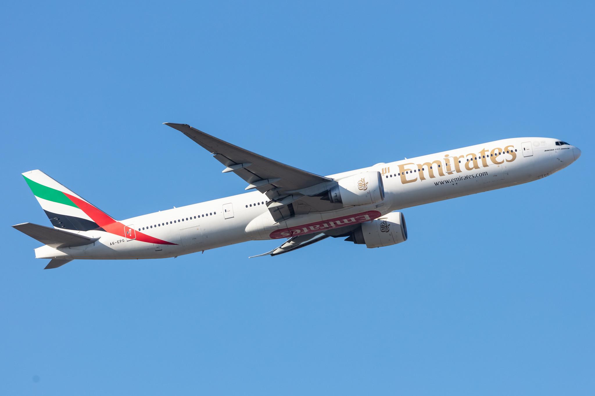 Frankfurt Airport: Emirates (EK / UAE) |  Boeing 777-31H(ER) B77W | A6-EPG | MSN 42326