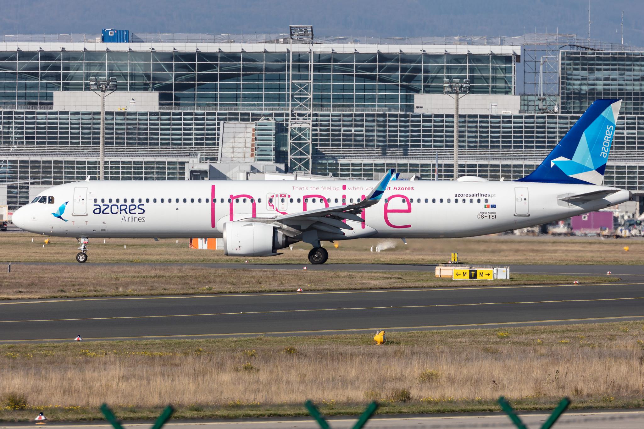 Frankfurt Airport: Azores Airlines (S4 / RZO) |  Livery: Inspire Livery |  Airbus A321-253NX A21N | CS-TSI | MSN 10074
