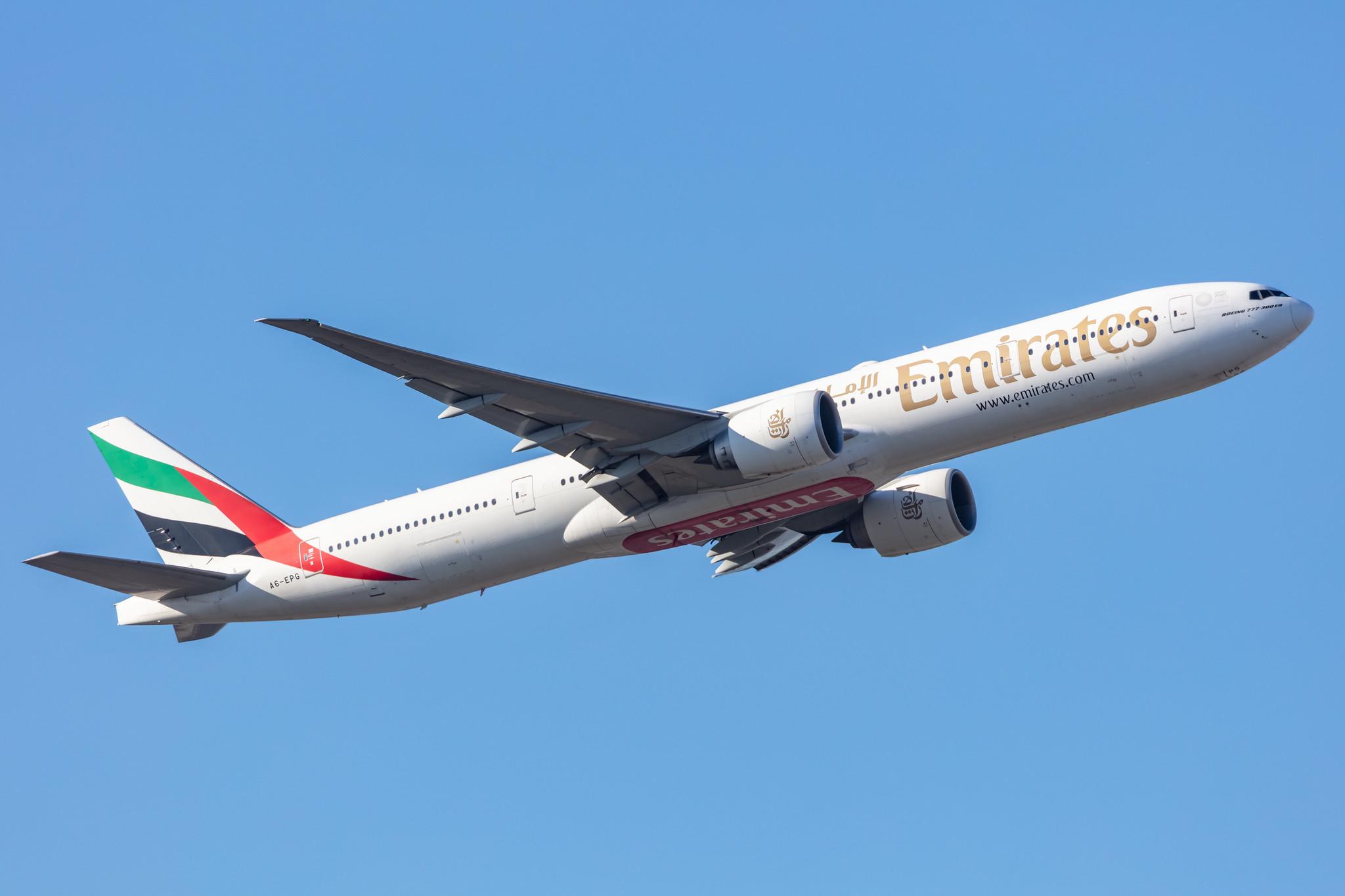 Frankfurt Airport: Emirates (EK / UAE) |  Boeing 777-31H(ER) B77W | A6-EPG | MSN 42326