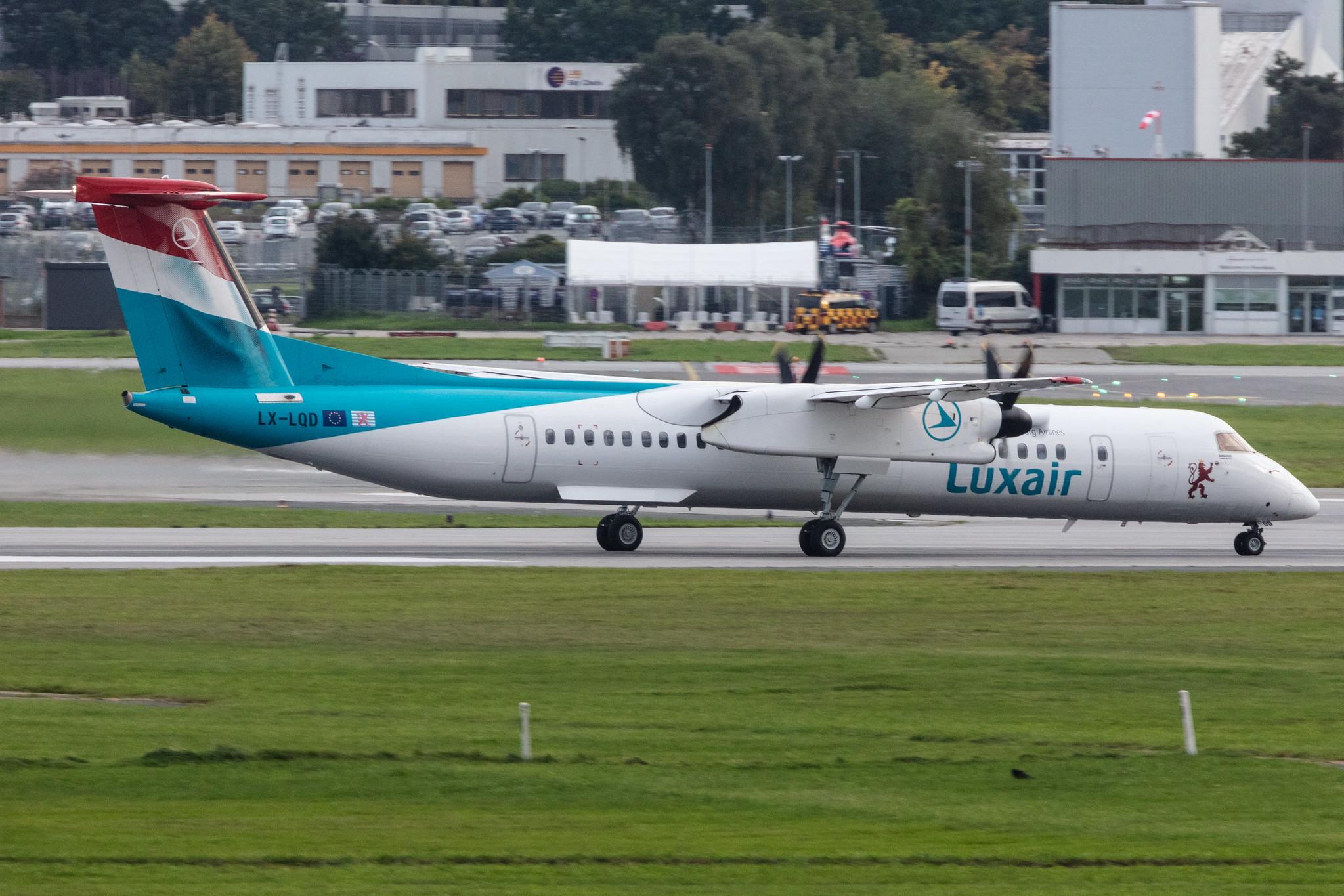 Hamburg Airport: Luxair (LG / LGL) |  De Havilland Canada Dash 8-400 DH8D | LX-LQD | MSN 4525