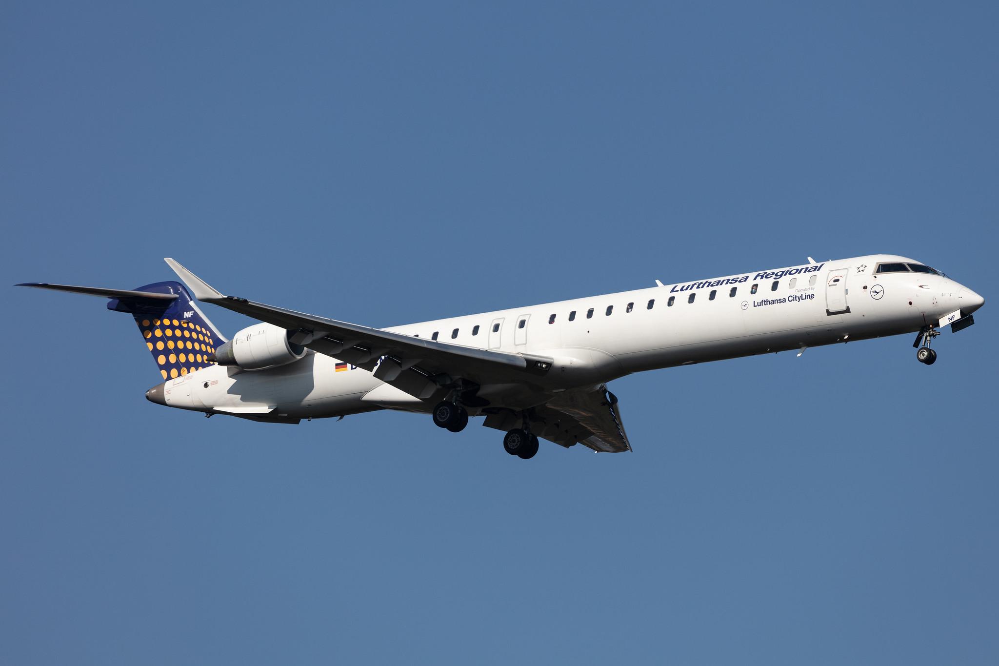 Frankfurt Airport: Lufthansa (LH / DLH) | Operator: Lufthansa CityLine |  Mitsubishi CRJ-900LR CRJ9 | D-ACNF | MSN 15243