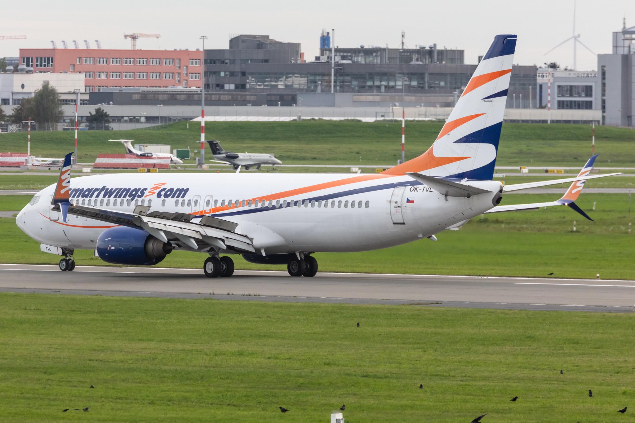 Hamburg Airport: Smartwings (QS / TVS) |  Boeing 737-8FN B738 | OK-TVL | MSN 37076