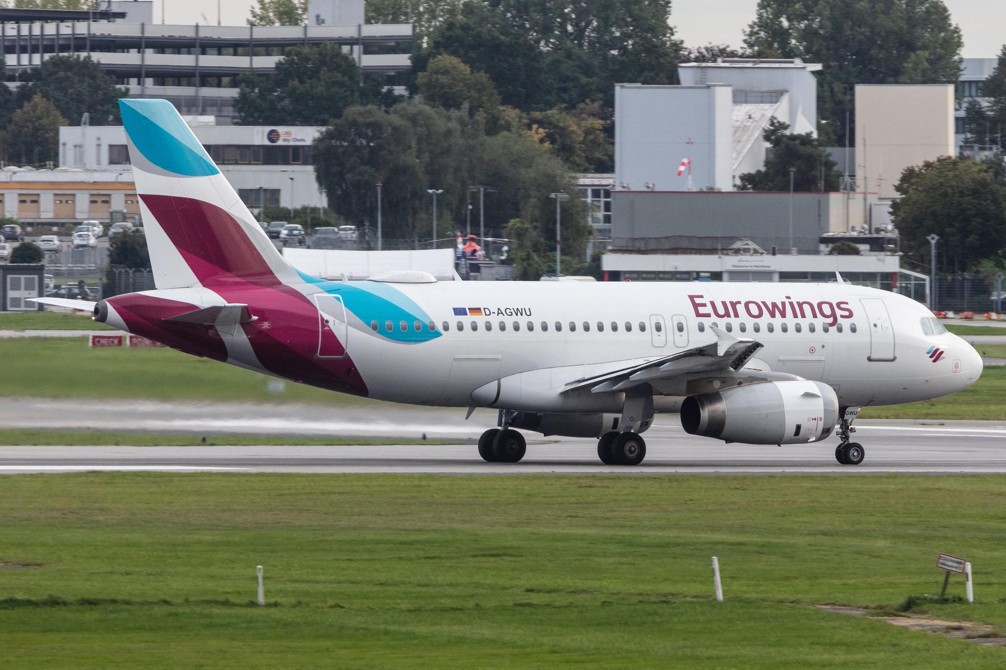 Hamburg Airport: Eurowings (EW / EWG) |  Airbus A319-132 A319 | D-AGWU | MSN 5457