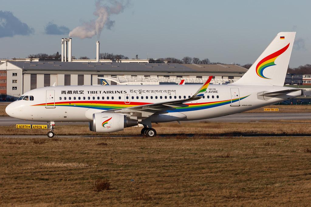 Hamburg Finkenwerder: Tibet Airlines (TV / TBA) |  Airbus A319-115SL A319 | D-AVWE (B-320G) | MSN 10110