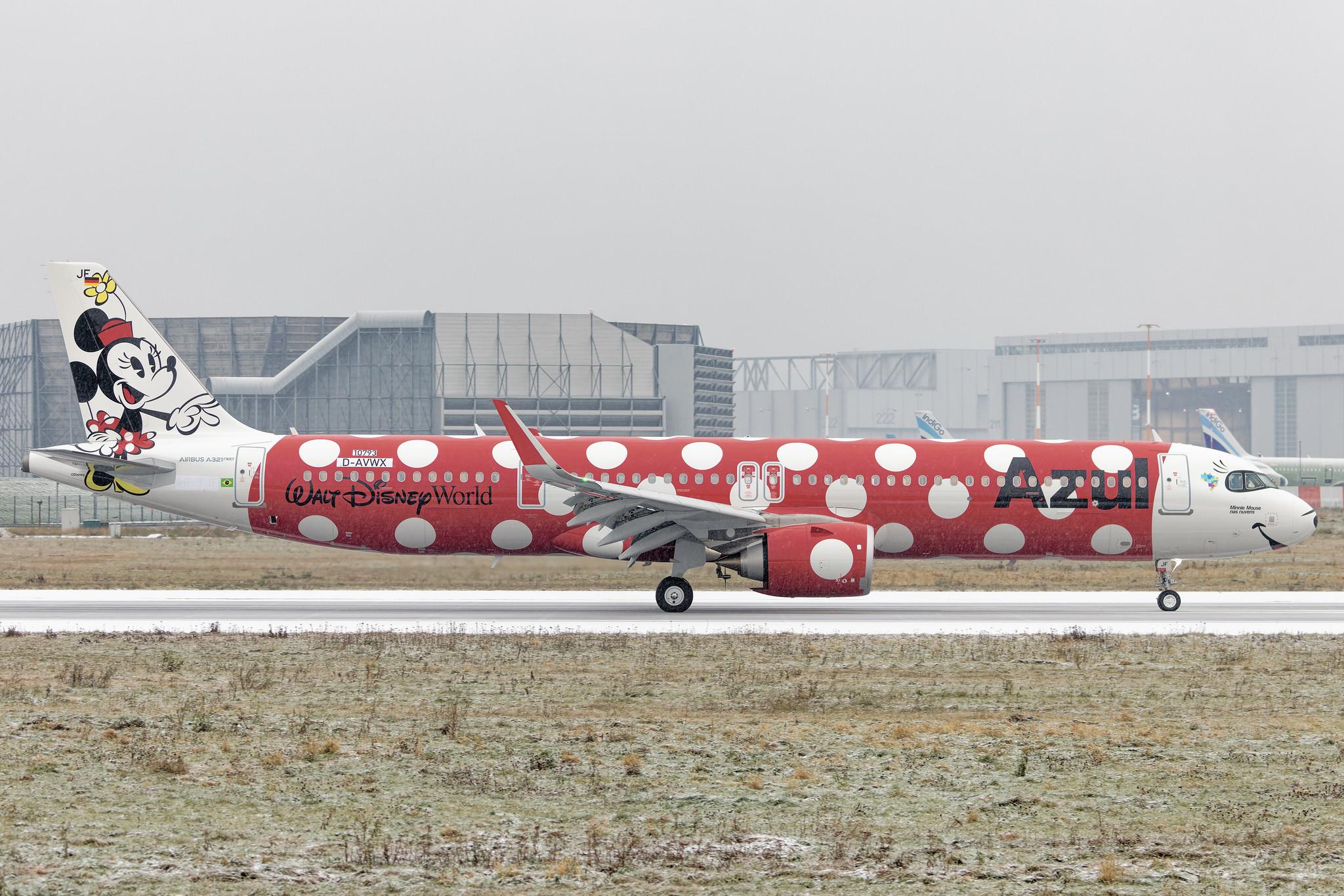 Hamburg Finkenwerder: Azul Linhas Aéreas Brasileiras  (AD / AZU) | Livery: Minnie Mouse - Walt Disney World | Airbus A321-251NX A21N | D-AVWX (PR-YJF) | MSN 10793