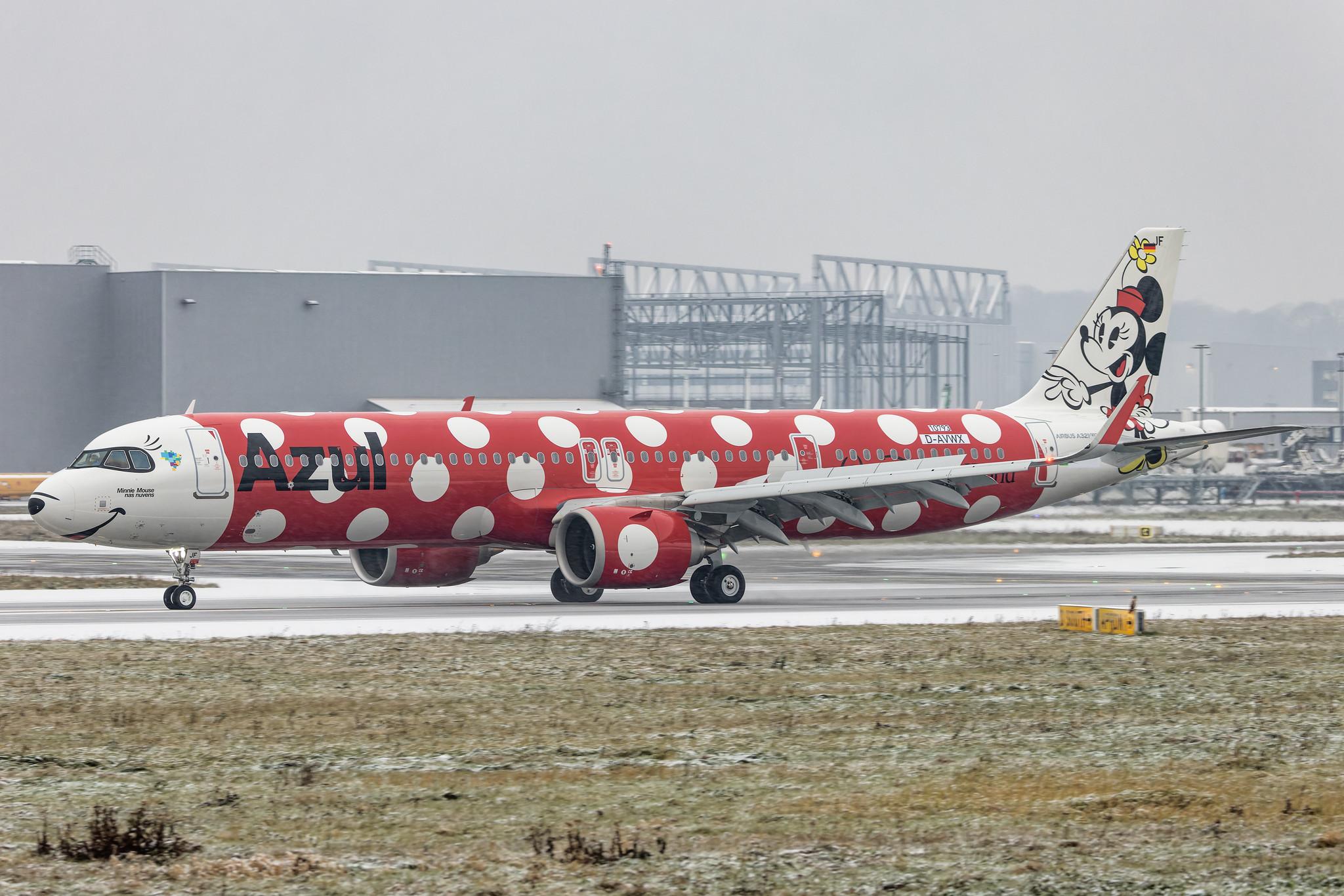Hamburg Finkenwerder: Azul Linhas Aéreas Brasileiras  (AD / AZU) | Livery: Minnie Mouse - Walt Disney World | Airbus A321-251NX A21N | D-AVWX (PR-YJF) | MSN 10793