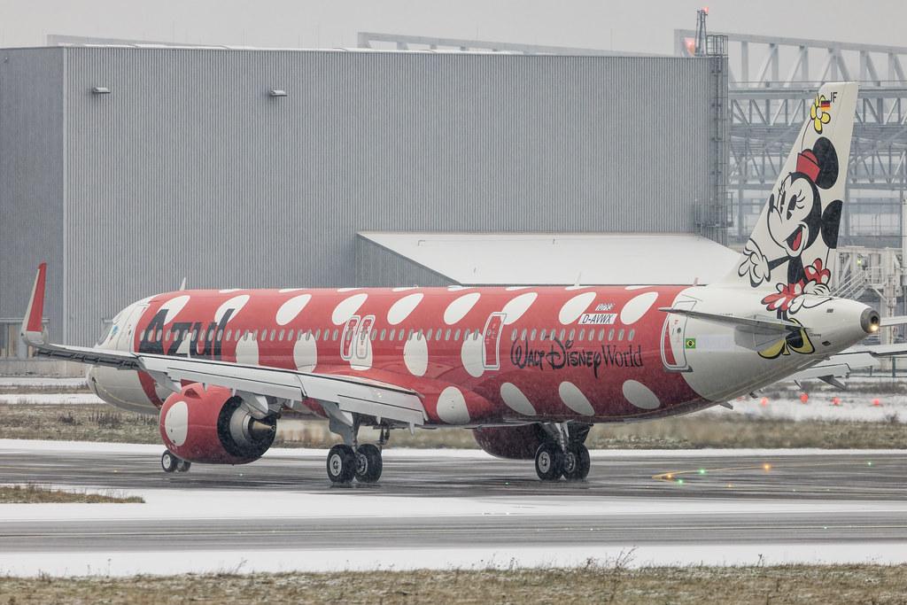 Hamburg Finkenwerder: Azul Linhas Aéreas Brasileiras  (AD / AZU) | Livery: Minnie Mouse - Walt Disney World | Airbus A321-251NX A21N | D-AVWX (PR-YJF) | MSN 10793