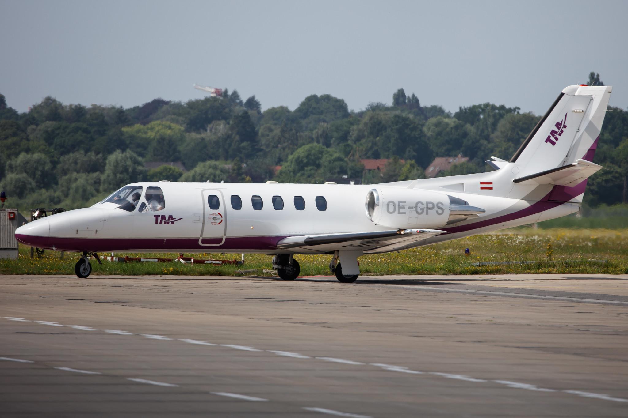 Hamburg Airport: Tyrol Air Ambulance (/ TYW) |  Cessna 550 Citation Bravo C55B | OE-GPS | MSN 550-0837