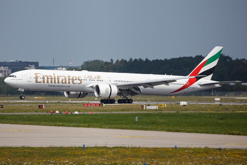 Hamburg Airport: Emirates (EK / UAE) |  Boeing 777-31H(ER) B77W | A6-EQA | MSN 42346