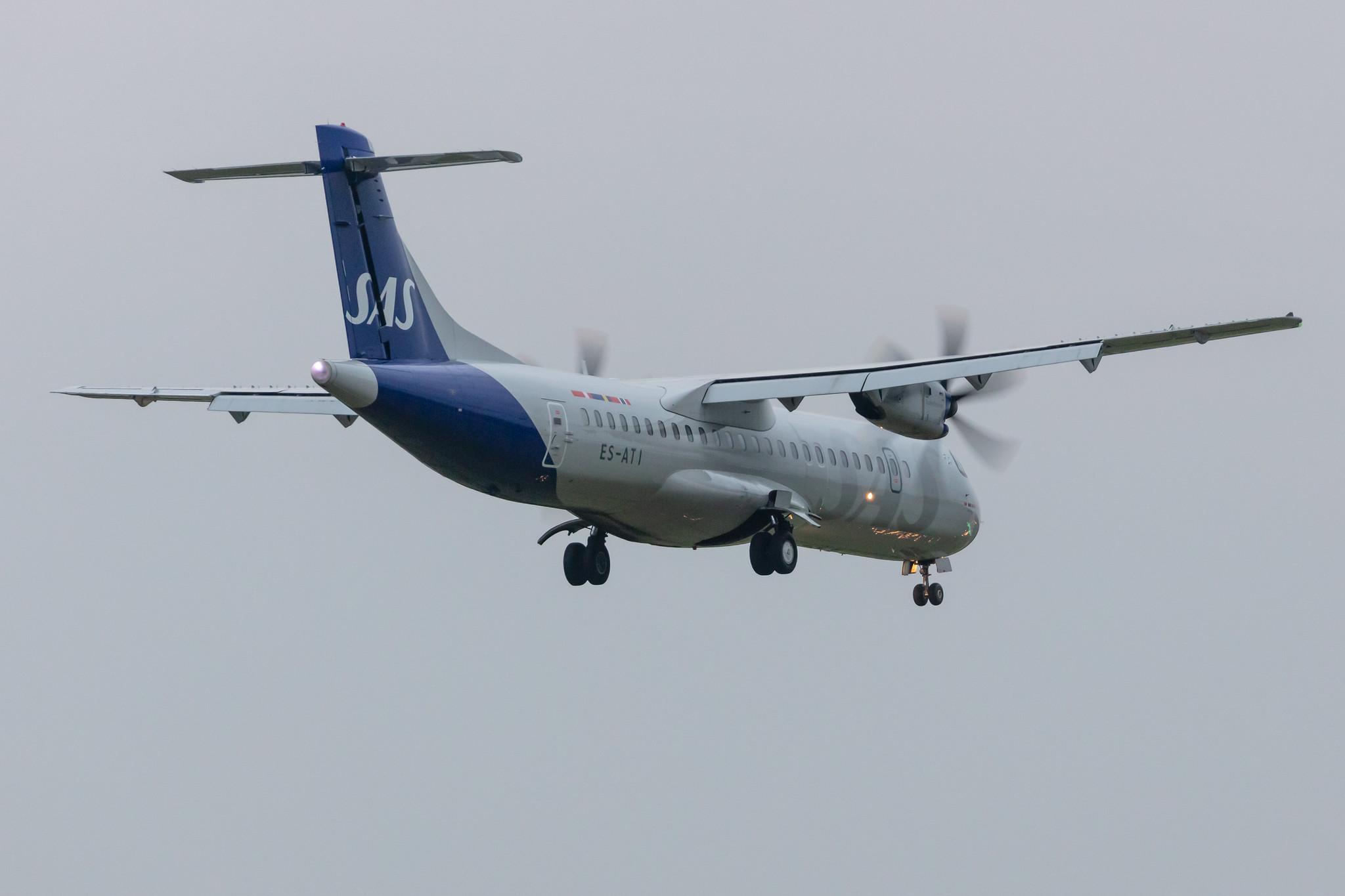 Hamburg Airport: SAS (SK / SAS) | Operator: Xfly |  ATR 72-600 AT76 | ES-ATI | MSN 1075