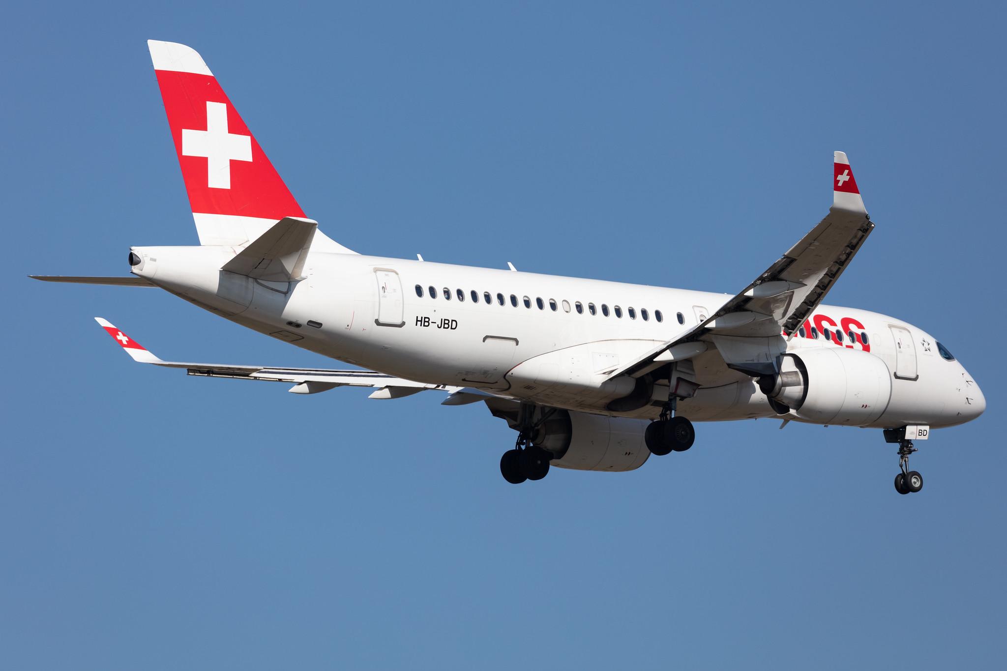 Frankfurt Airport: Swiss (LX / SWR) |  Airbus A220-100 BCS1 | HB-JBD | MSN 50013