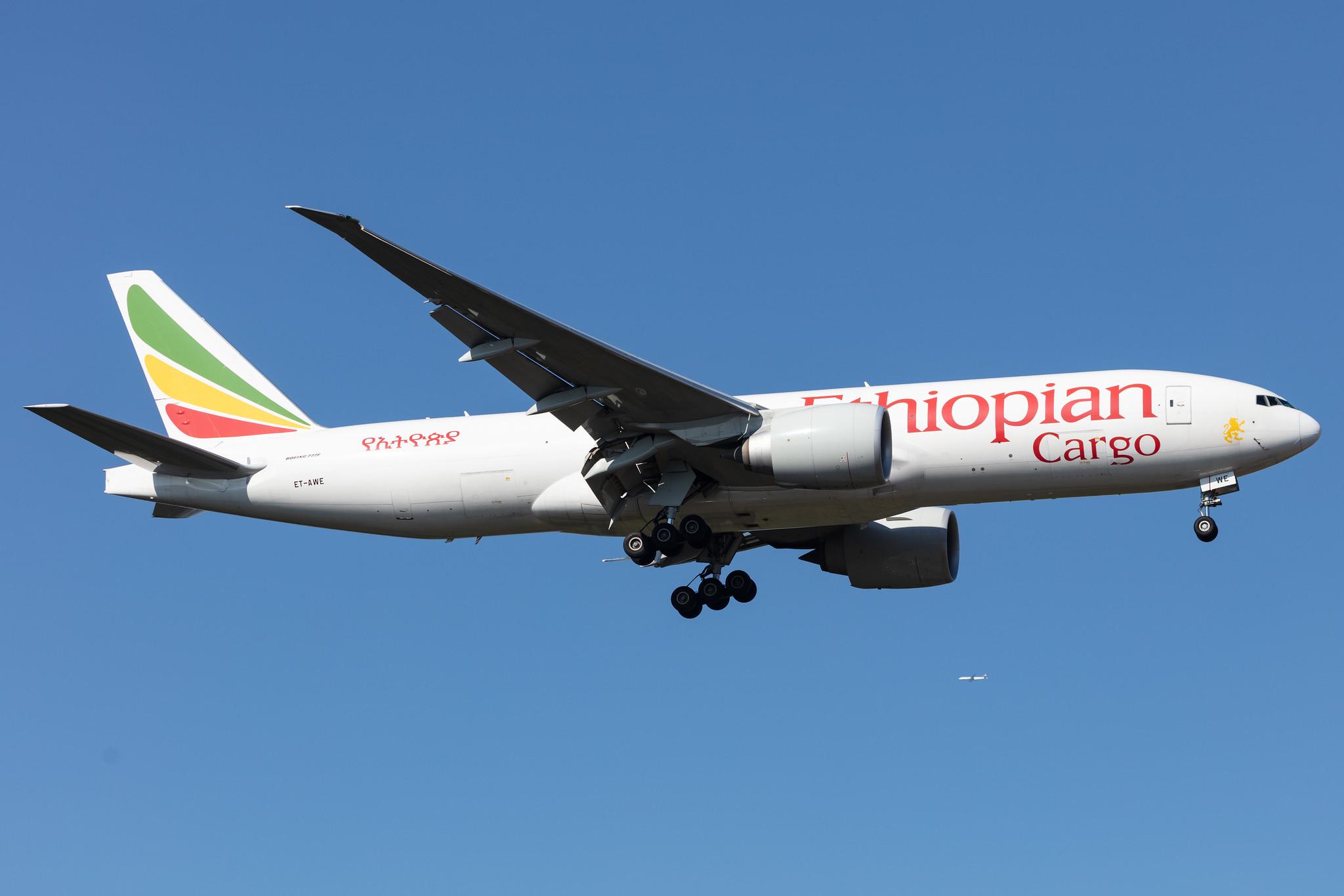 Frankfurt Airport: Ethiopian Cargo (ET / ETH) | Operator: Ethiopian Airlines |  Boeing 777-F B77L | ET-AWE | MSN 65477
