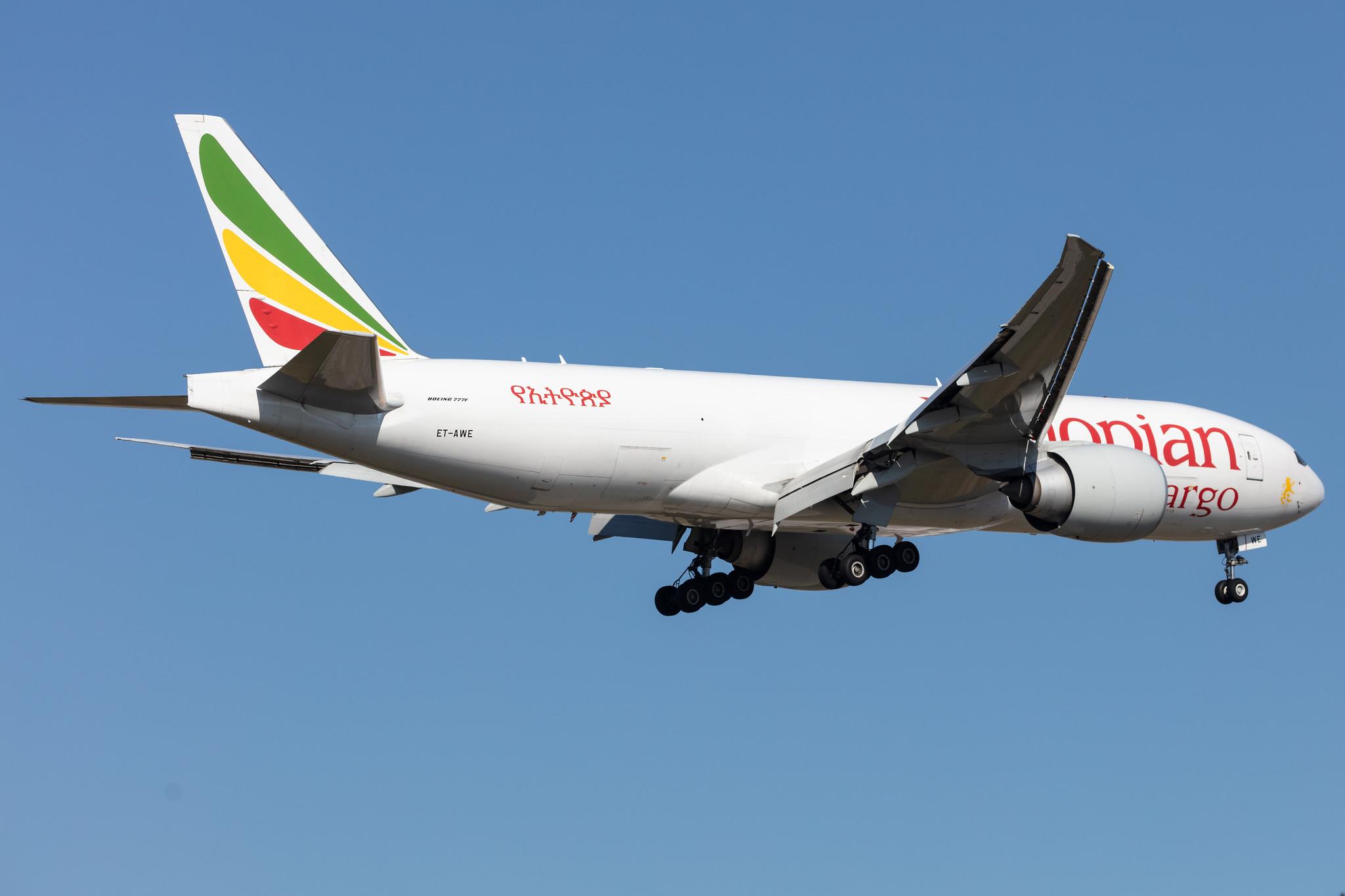 Frankfurt Airport: Ethiopian Cargo (ET / ETH) | Operator: Ethiopian Airlines |  Boeing 777-F B77L | ET-AWE | MSN 65477