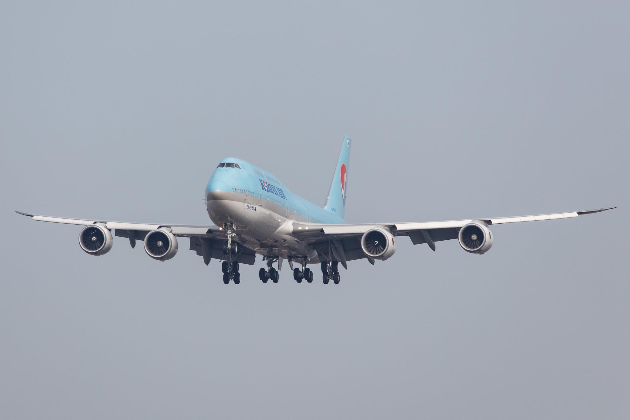 Hamburg Airport: Korean Air (KE / KAL) |  Boeing 747-8B5 B748 | HL7643 | MSN 60410