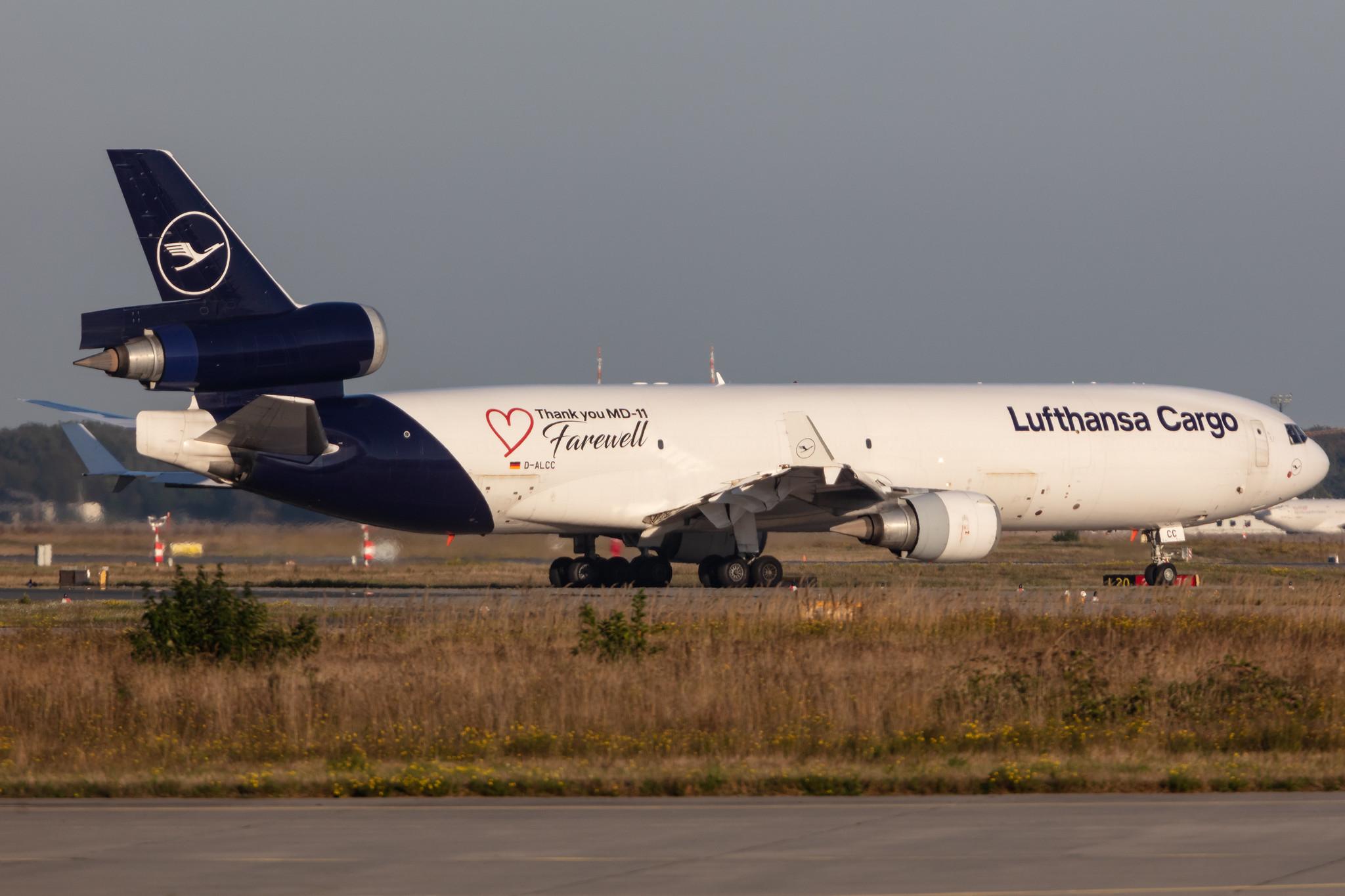 Frankfurt Airport: Lufthansa Cargo (/ GEC) | Livery: Thank you MD-11 Farewell Livery |  McDonnell Douglas MD-11F MD11 | D-ALCC | MSN 48783