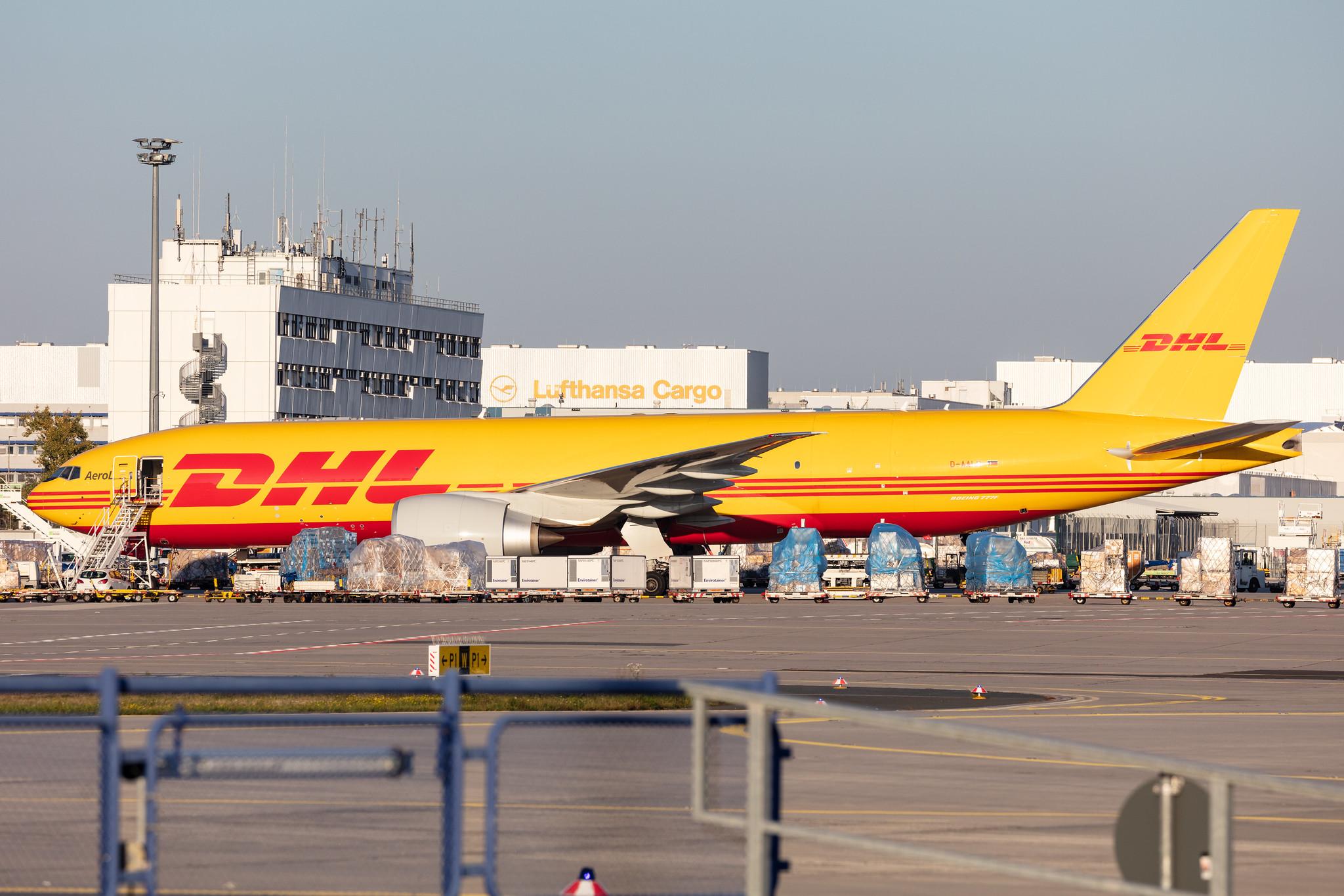 Frankfurt Airport: DHL (D0 / DHK) | Operator: AeroLogic |  Boeing 777-F B77L | D-AALR | MSN 66814