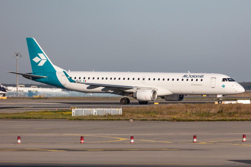 Frankfurt Airport: Air Dolomiti (EN / DLA) |  Embraer E195LR E195 | I-ADJS | MSN 19000597