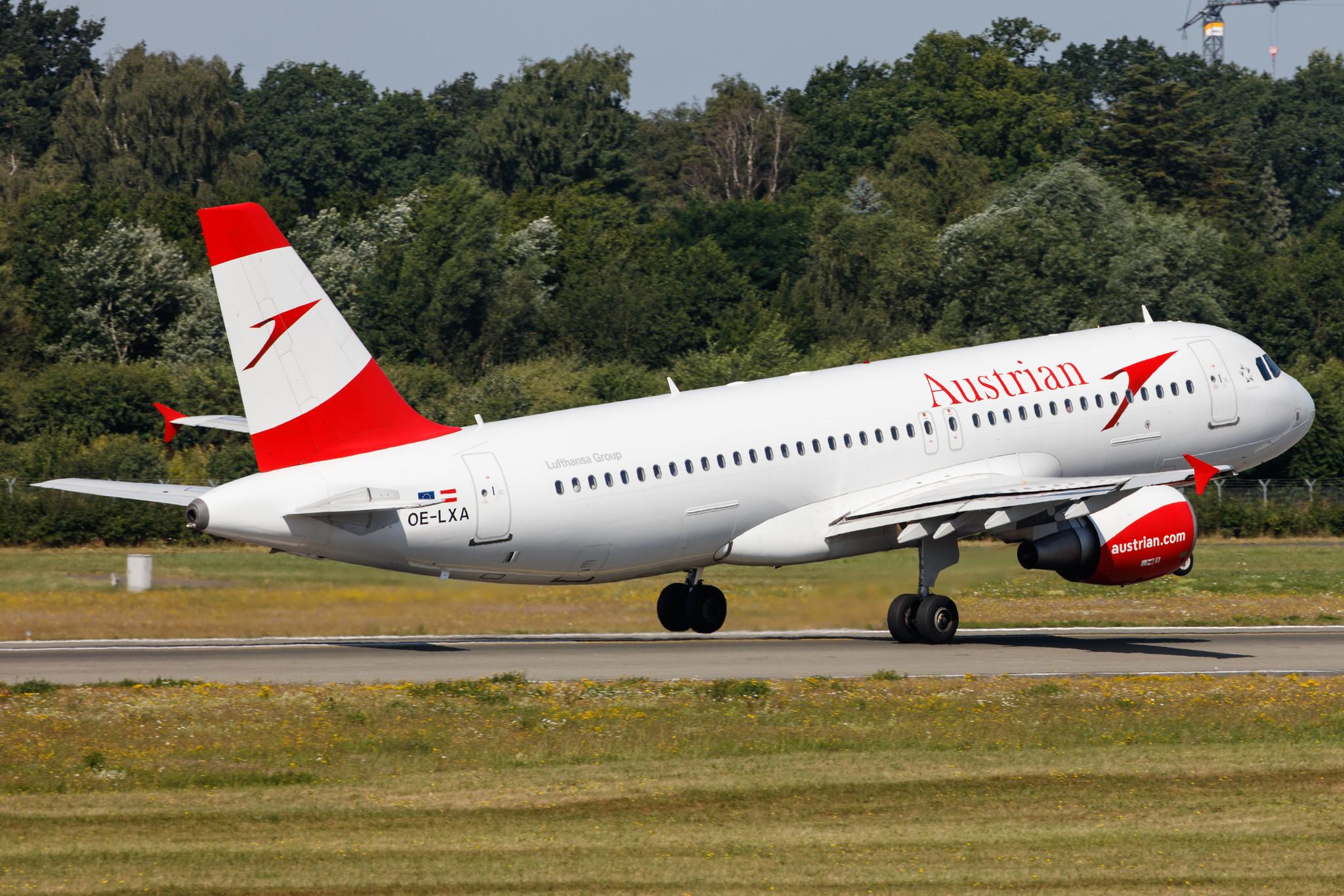 Hamburg Airport: Austrian Airlines (OS / AUA) |  Airbus A320-216 A320 | OE-LXA | MSN 3295