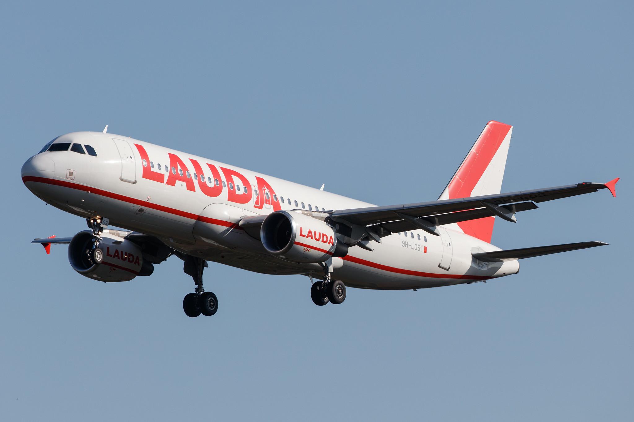 Hamburg Airport: Lauda Europe (LW / LDA) |  Airbus A320-214 A320 | 9H-LOS | MSN 03153
