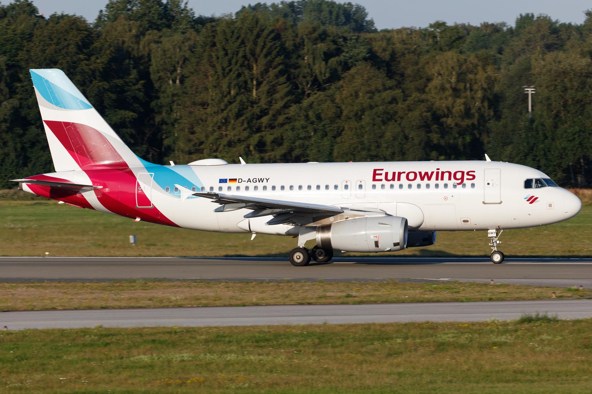 Hamburg Airport: Eurowings (EW / EWG) |  Airbus A319-132 A319 | D-AGWY | MSN 5941
