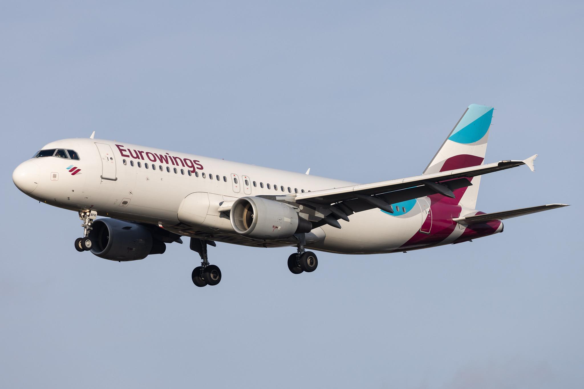 Hamburg Airport: Eurowings (EW / EWG) | Operator: Eurowings Europe |  Airbus A320-214 A320 | D-ABFR | MSN 4631