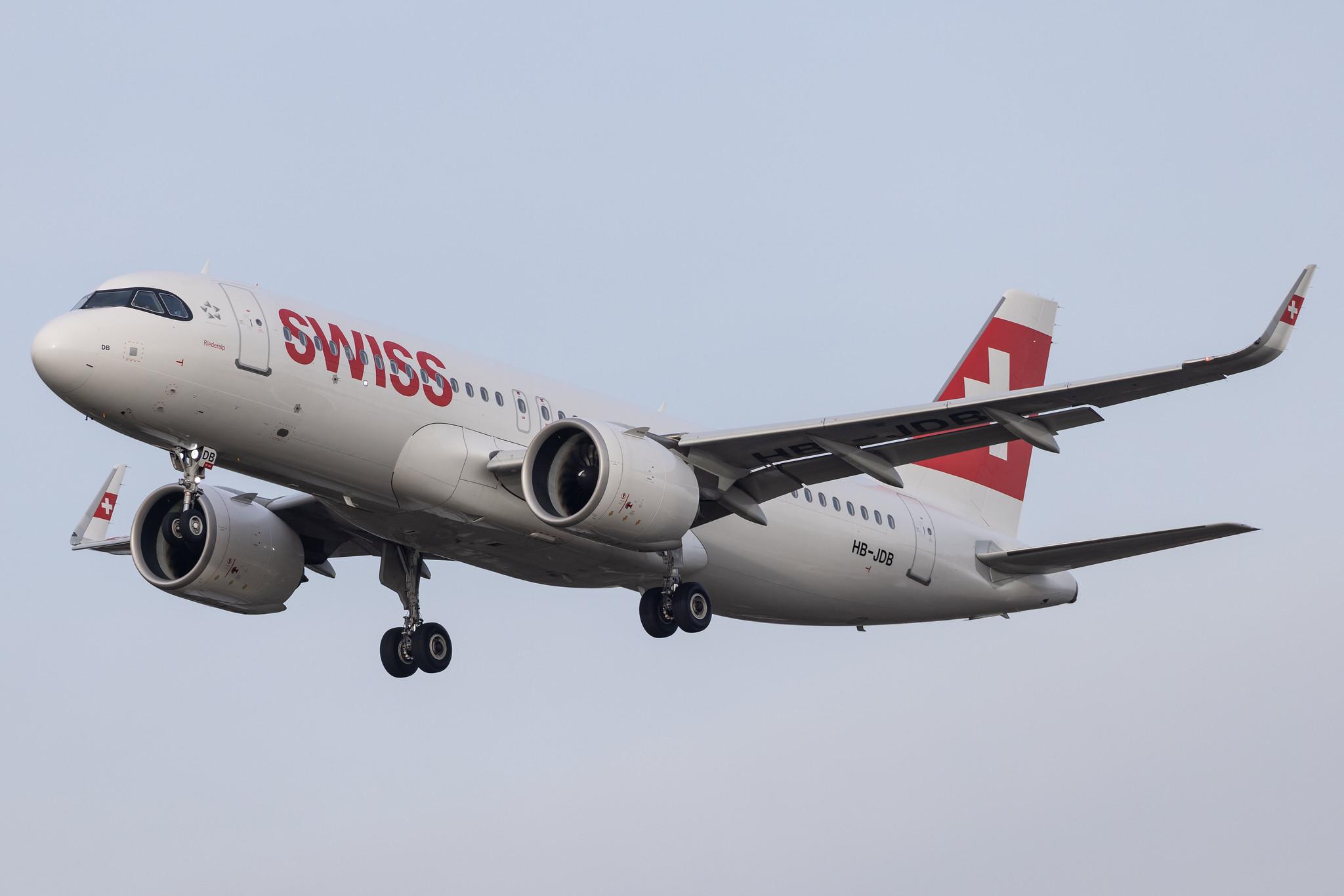 Hamburg Airport: Swiss (LX / SWR) |  Airbus A320-271N A20N | HB-JDB | MSN 9379