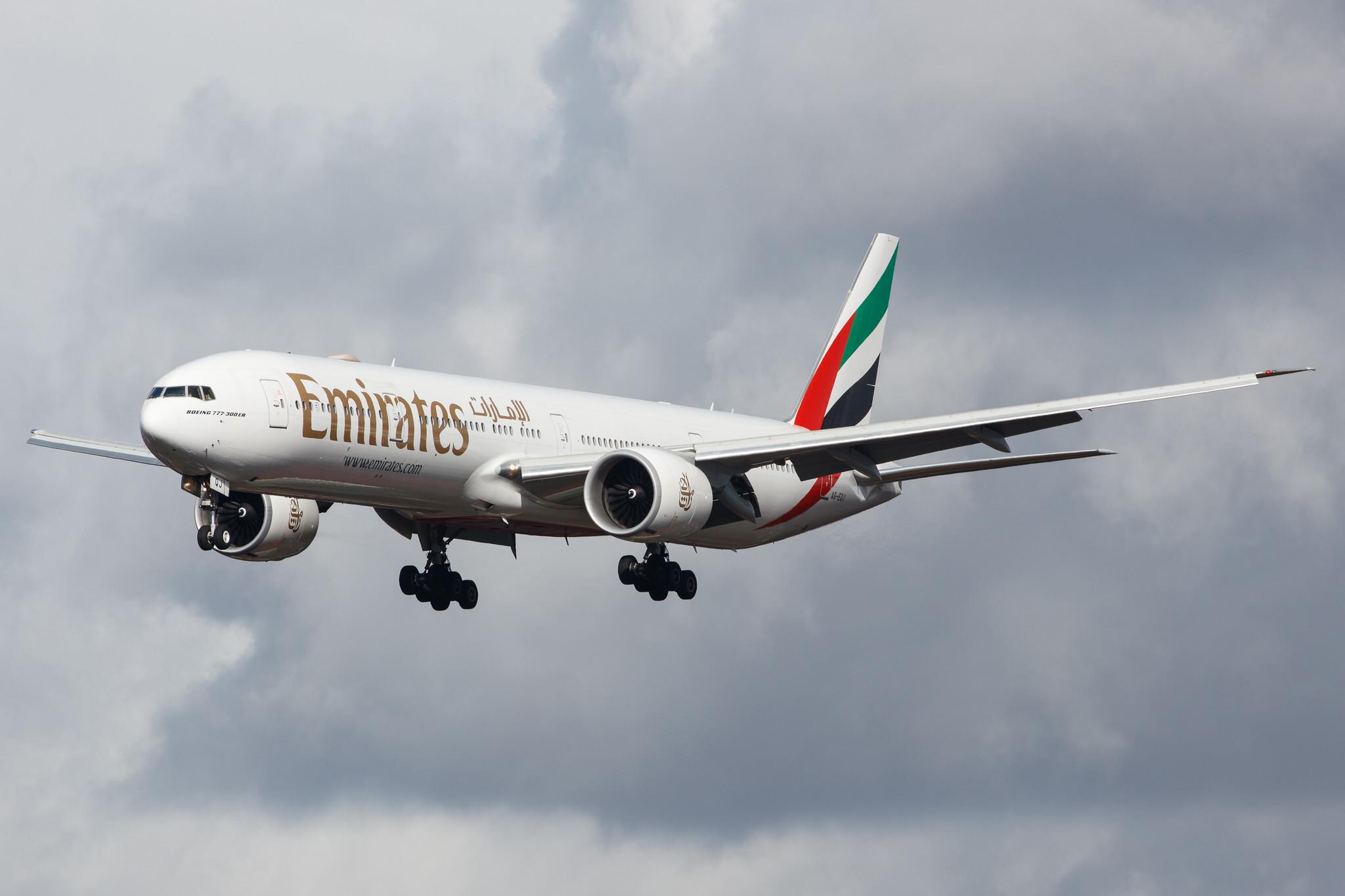 Hamburg Airport: Emirates (EK / UAE) |  Boeing 777-31H(ER) B77W | A6-EQJ | MSN 42355