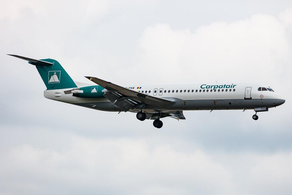 Hamburg Airport: Carpatair (V3 / KRP) |  Fokker 100 F100 | YR-FKB | MSN 11369