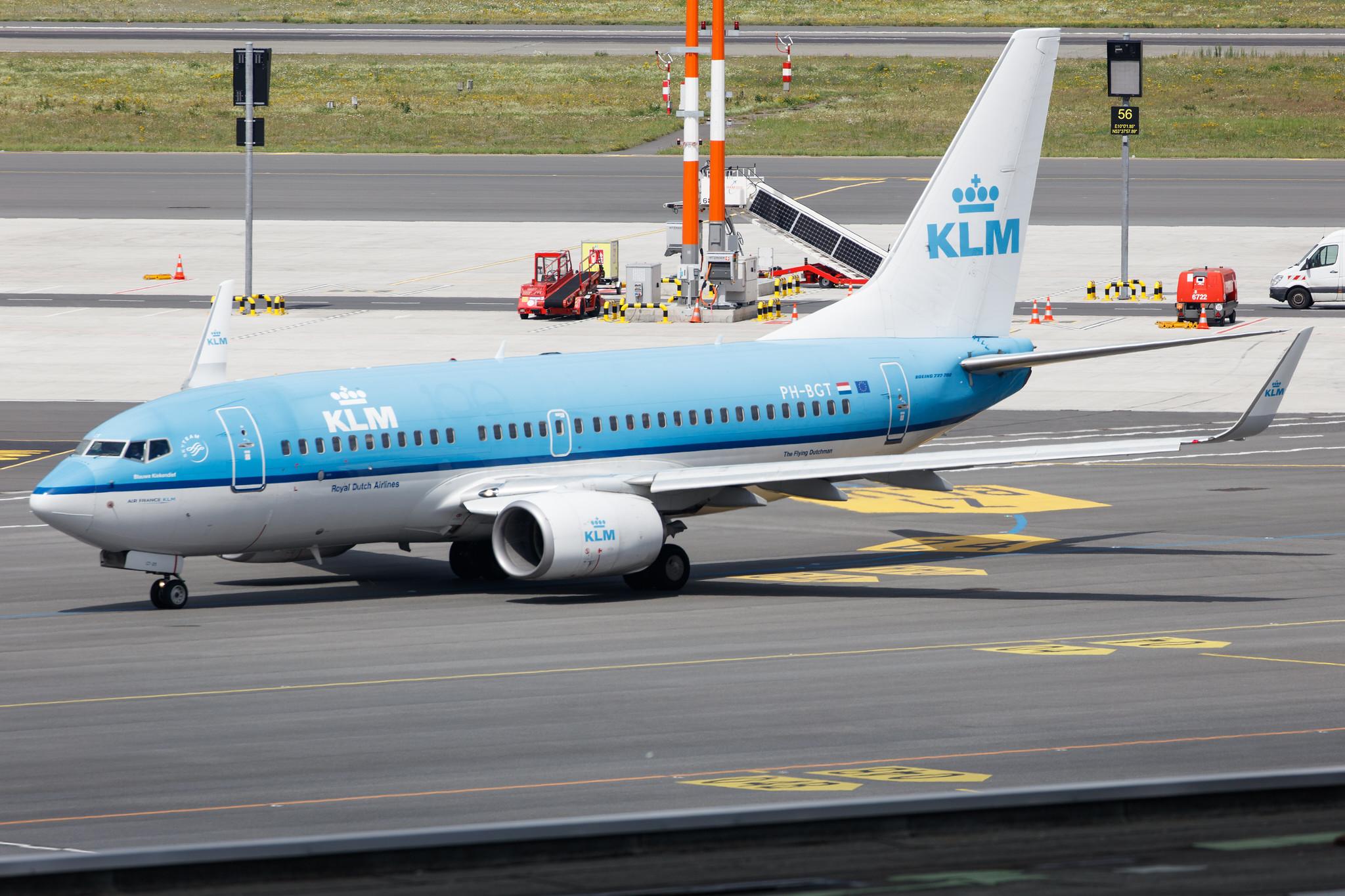 Hamburg Airport: KLM (KL / KLM) |  Boeing 737-7K2 B737 | PH-BGT | MSN 38634