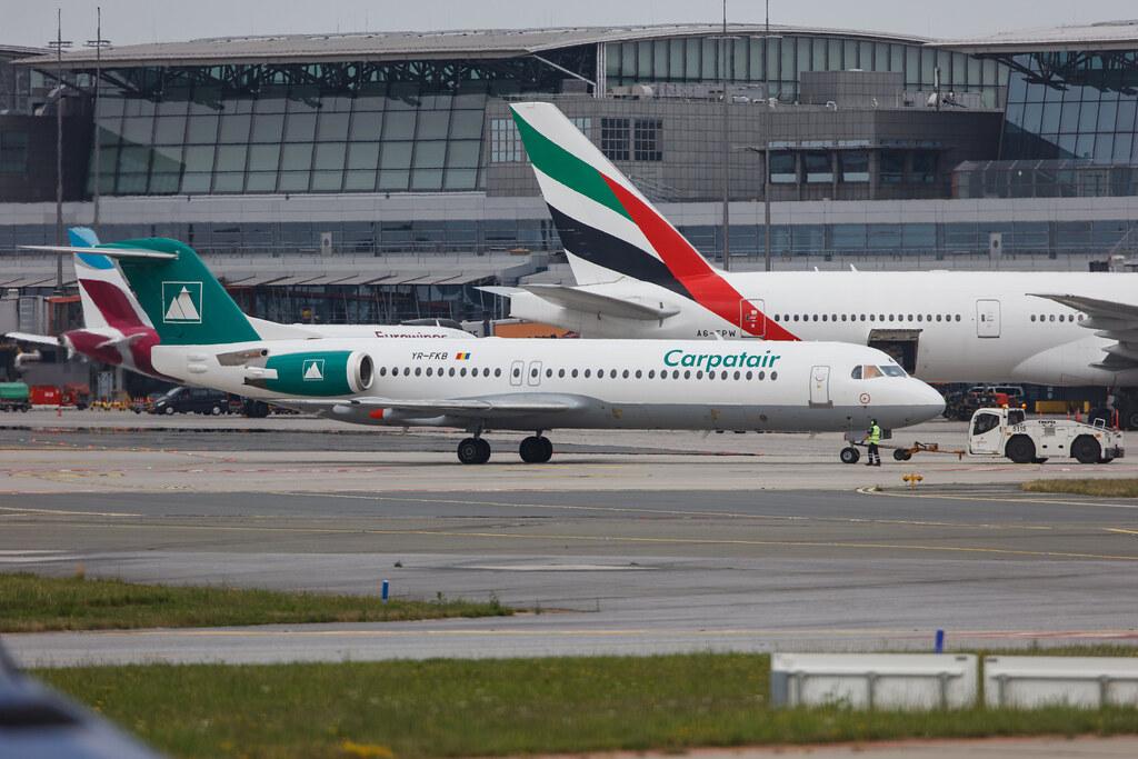 Hamburg Airport: Carpatair (V3 / KRP) |  Fokker 100 F100 | YR-FKB | MSN 11369