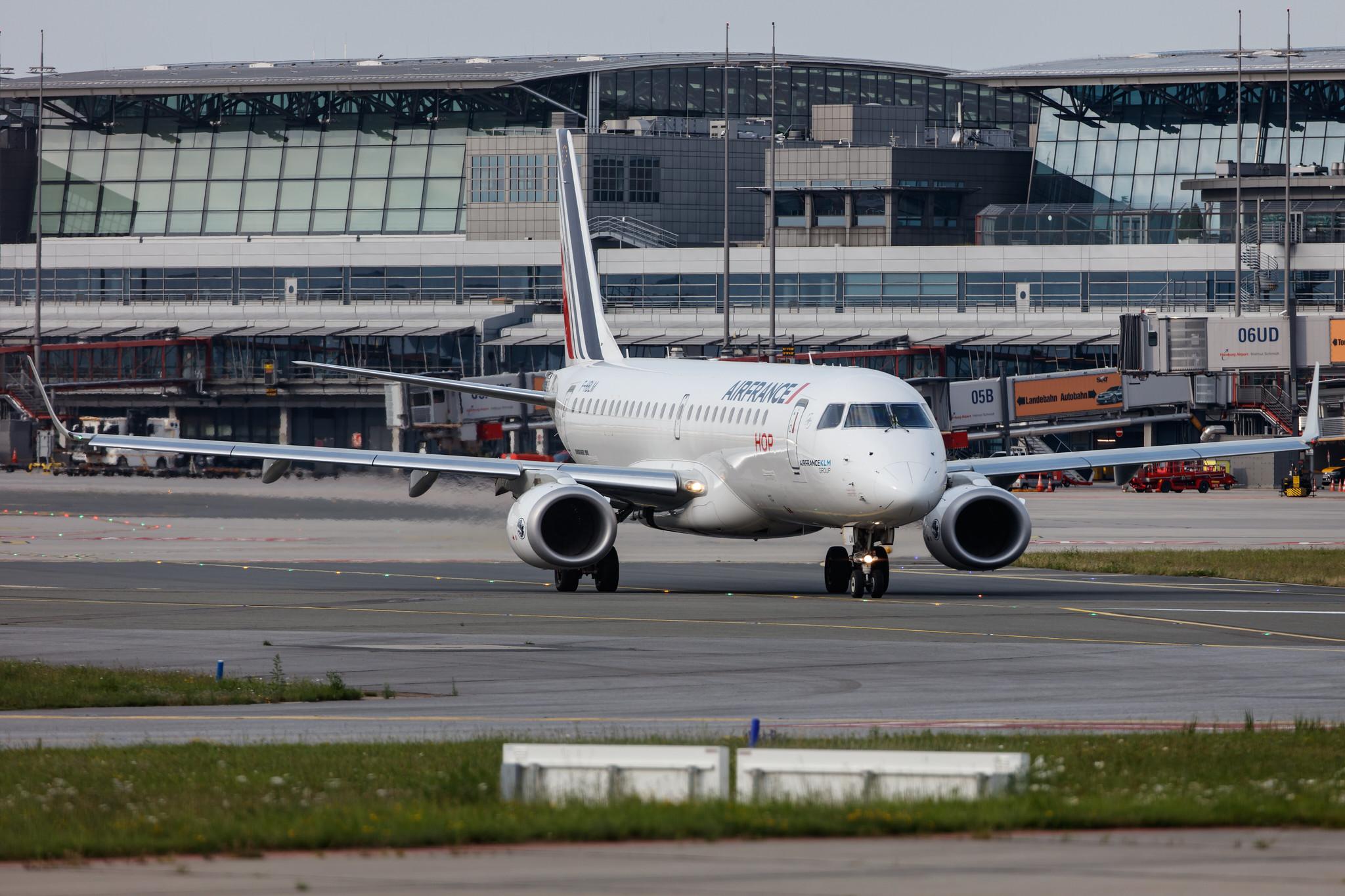 Hamburg Airport: Air France (AF / AFR) | Operator: Air France Hop |  Embraer E190STD E190 | F-HBLM | MSN 19000768