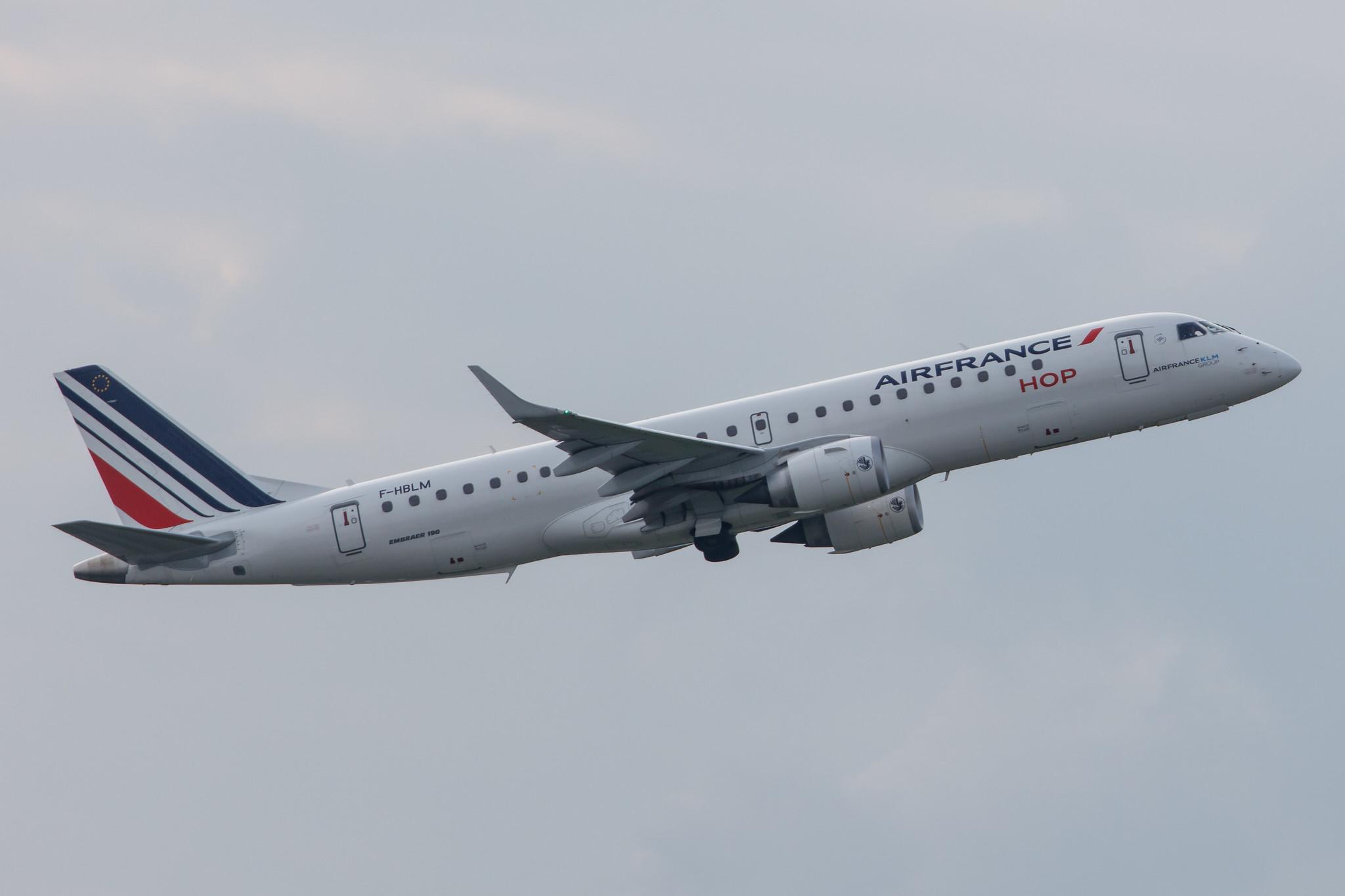 Hamburg Airport: Air France (AF / AFR) | Operator: Air France Hop |  Embraer E190STD E190 | F-HBLM | MSN 19000768