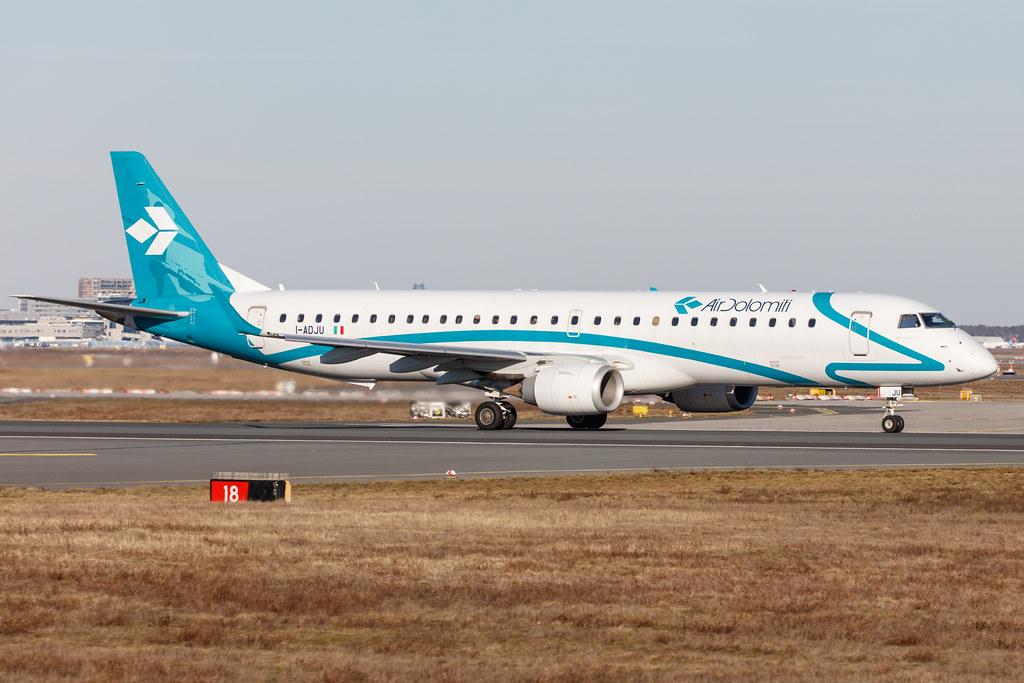 Frankfurt Airport: Air Dolomiti (EN / DLA) |  Embraer E195LR E195 | I-ADJU | MSN 19000290