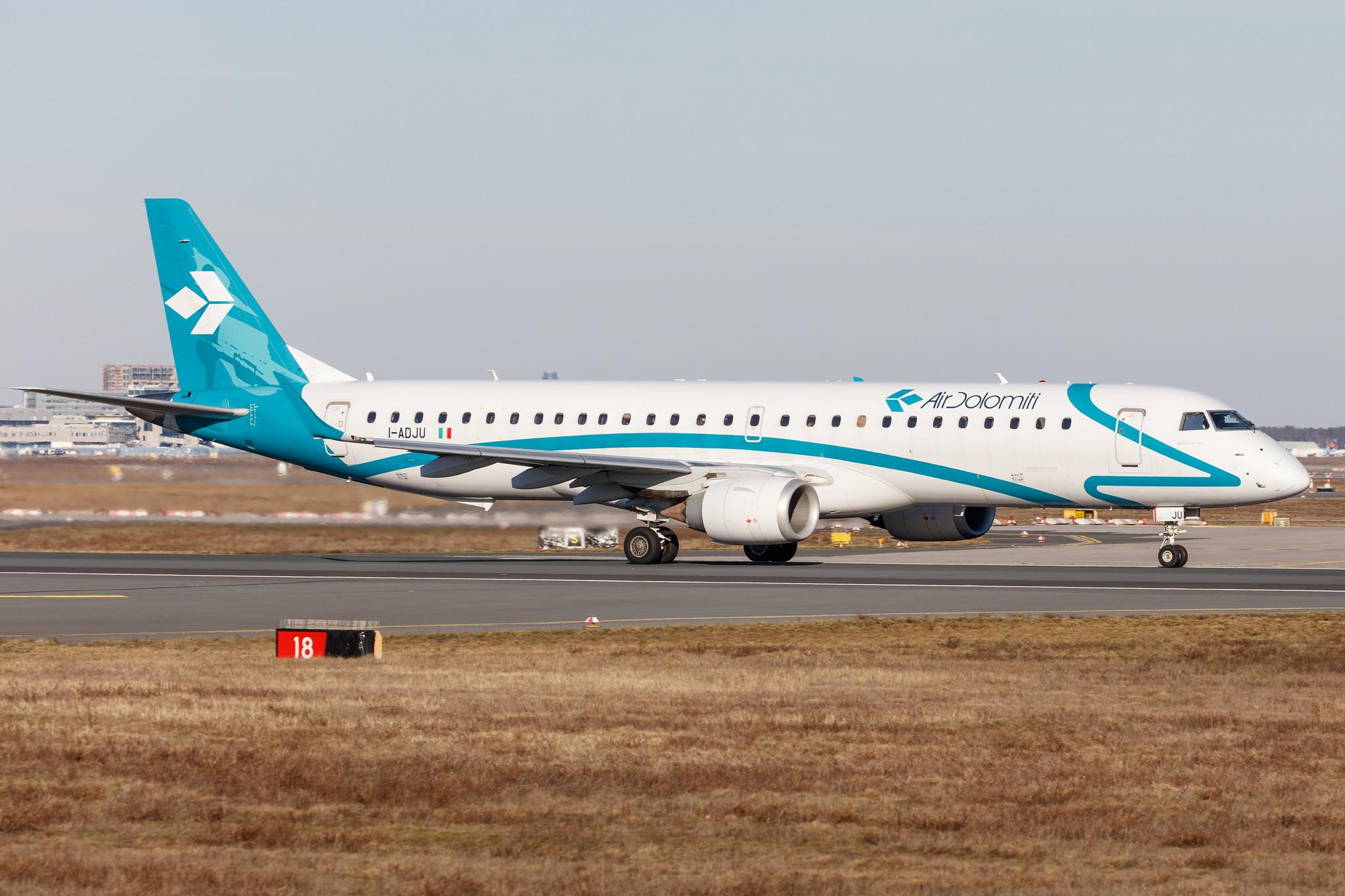 Frankfurt Airport: Air Dolomiti (EN / DLA) |  Embraer E195LR E195 | I-ADJU | MSN 19000290