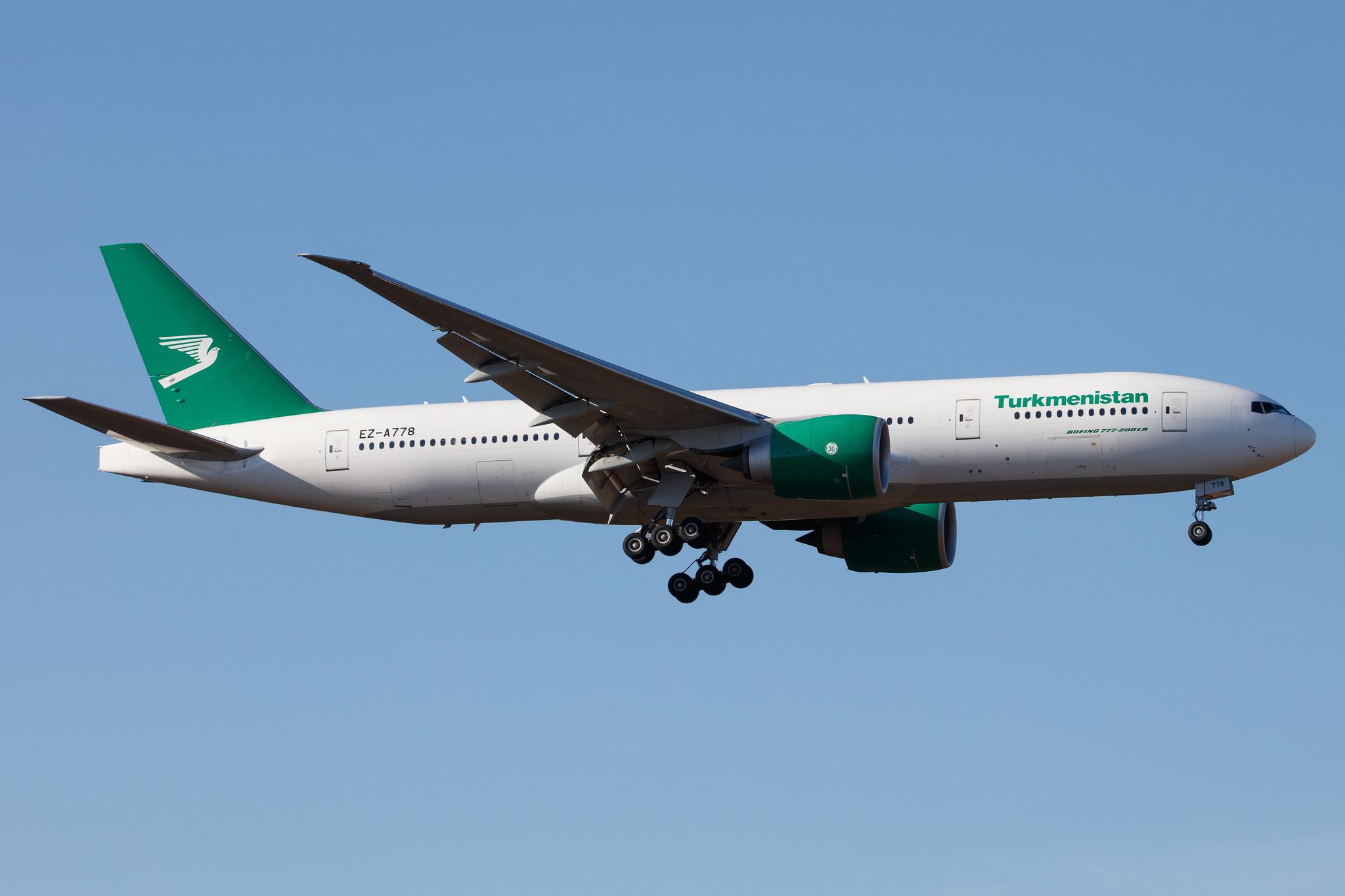 Frankfurt Airport: Turkmenistan Airlines (T5 / TUA) |  Boeing 777-22K(LR) B77L | EZ-A778 | MSN 42296
