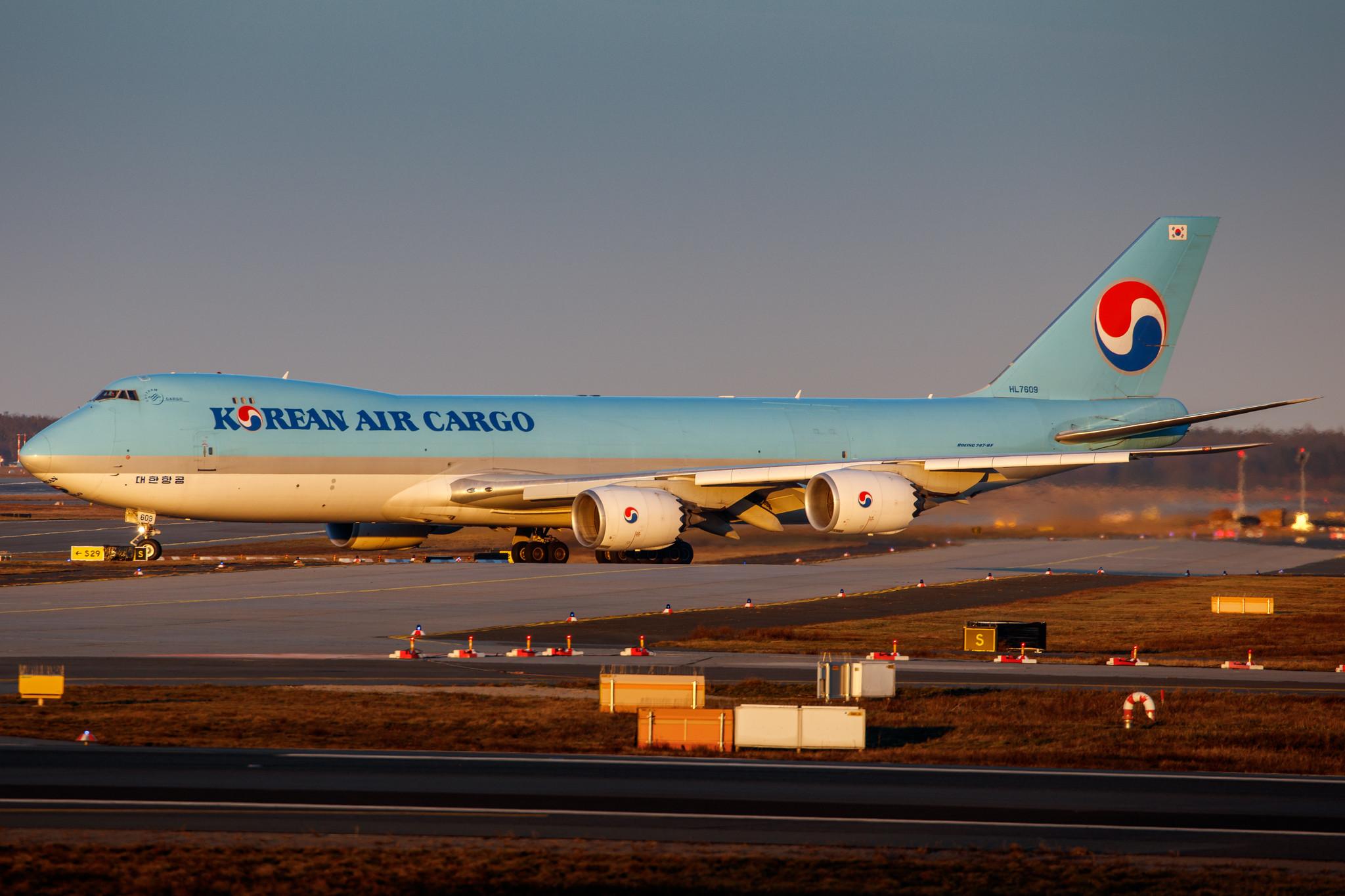 Frankfurt Airport: Korean Air Cargo (KE / KAL) | Operator: Korean Air |  Boeing 747-8HT(F) B748 | HL7609 | MSN 37132